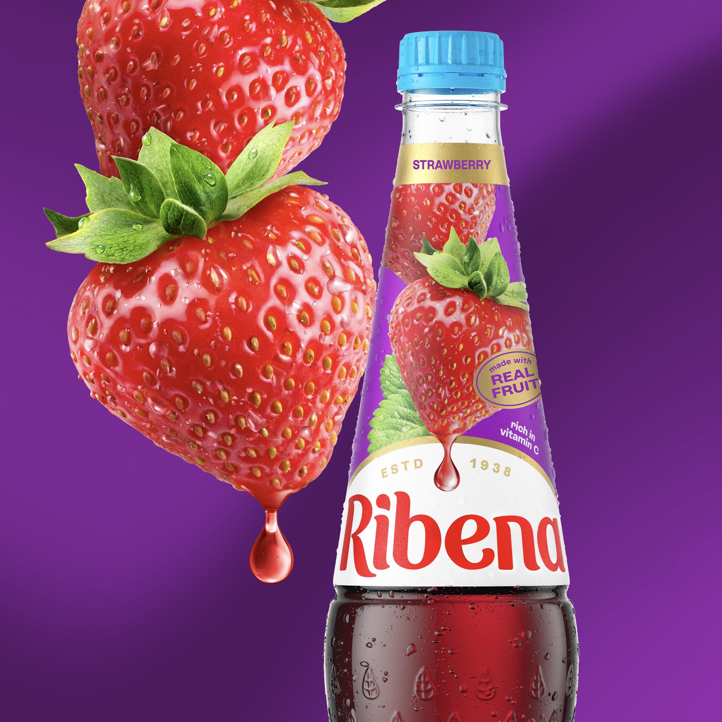 Ribena - Erdbeerkürbis ohne Zuckerzusatz 850 ml 4