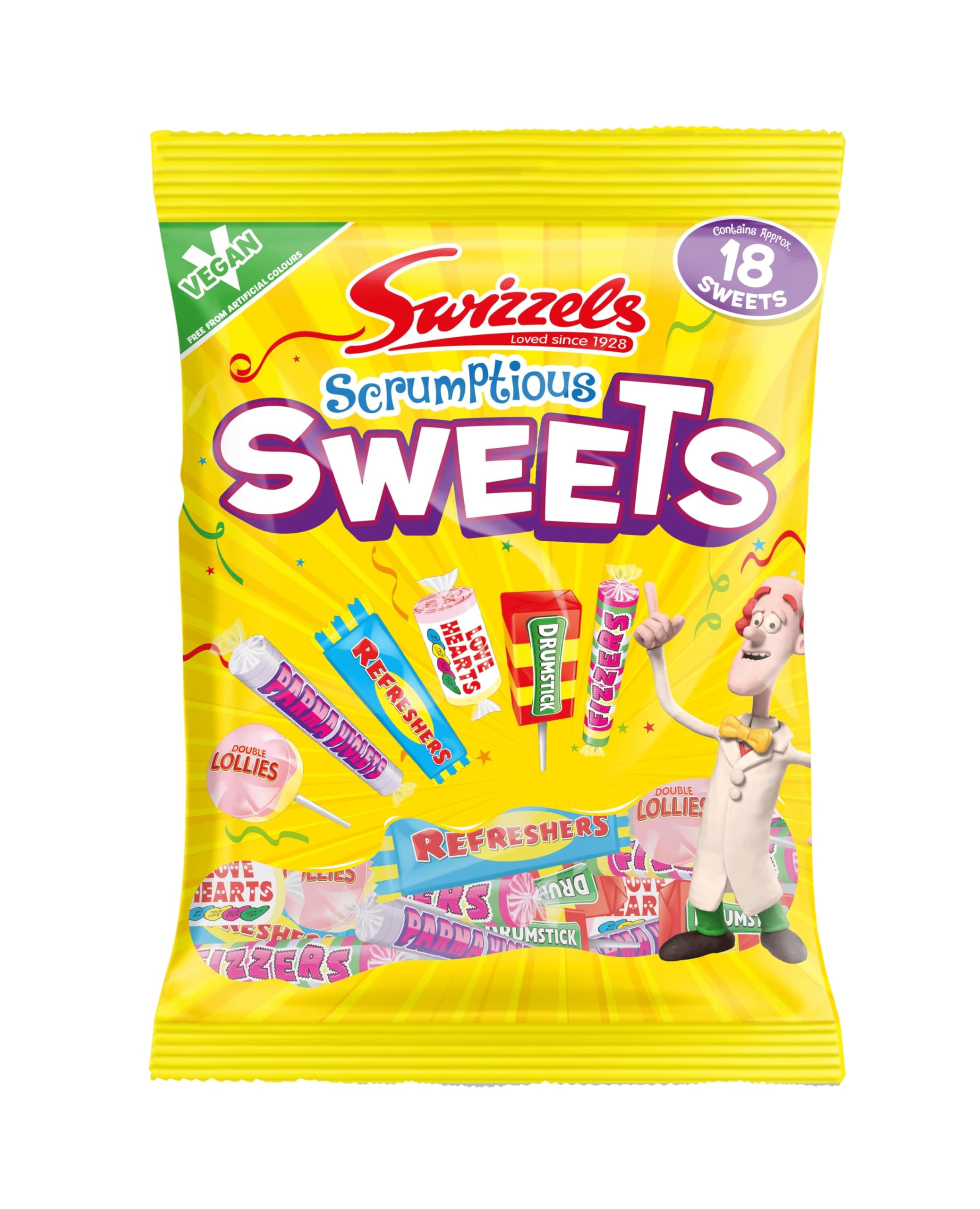 Swizzels Scrumptious Mixed Bag of Chewy Sweets & Lollies - Vegan Friendly, 173g 1
