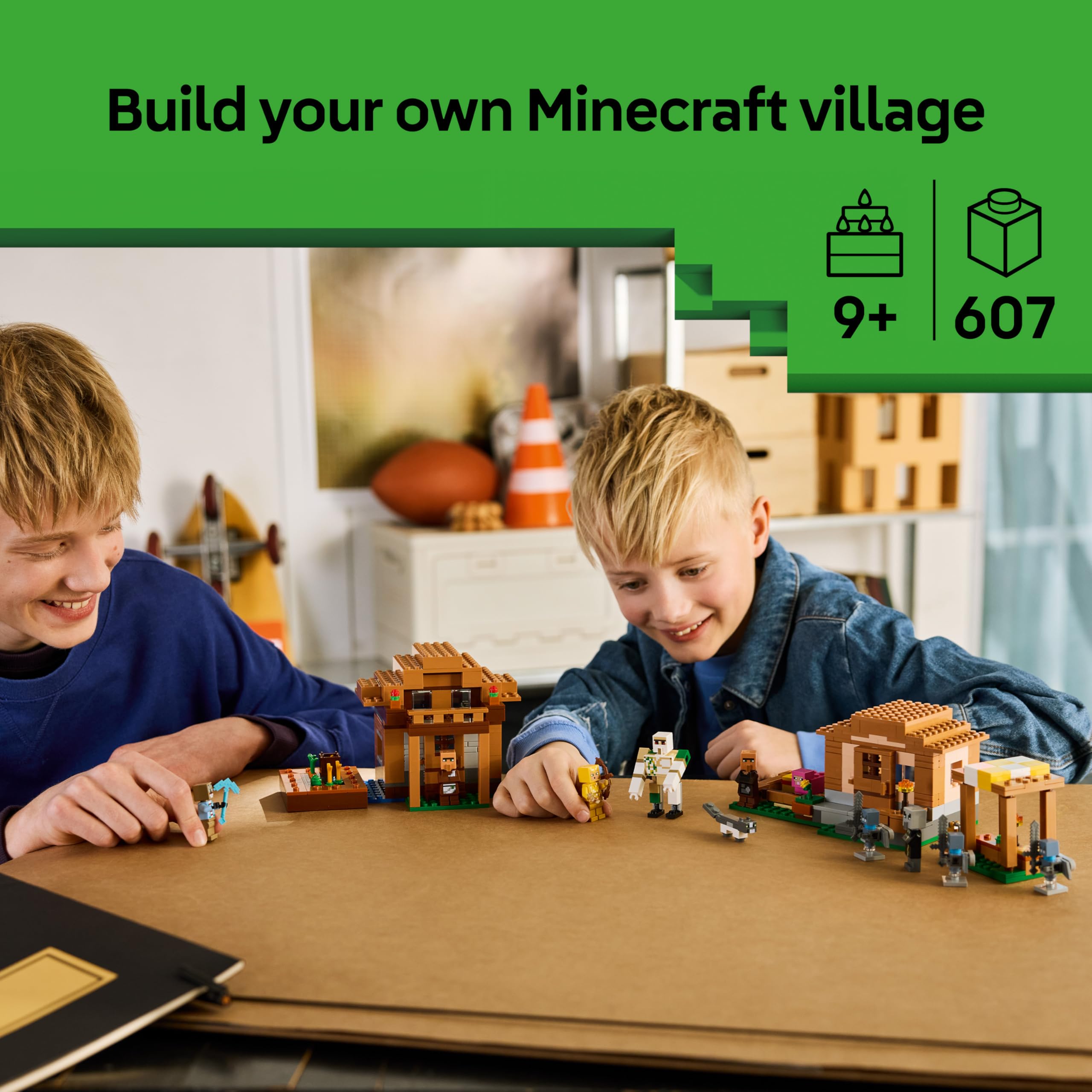 LEGO Minecraft Evoker Village Attack Building Set - 11 Figures, 3 Locations, Ages 9+ 2