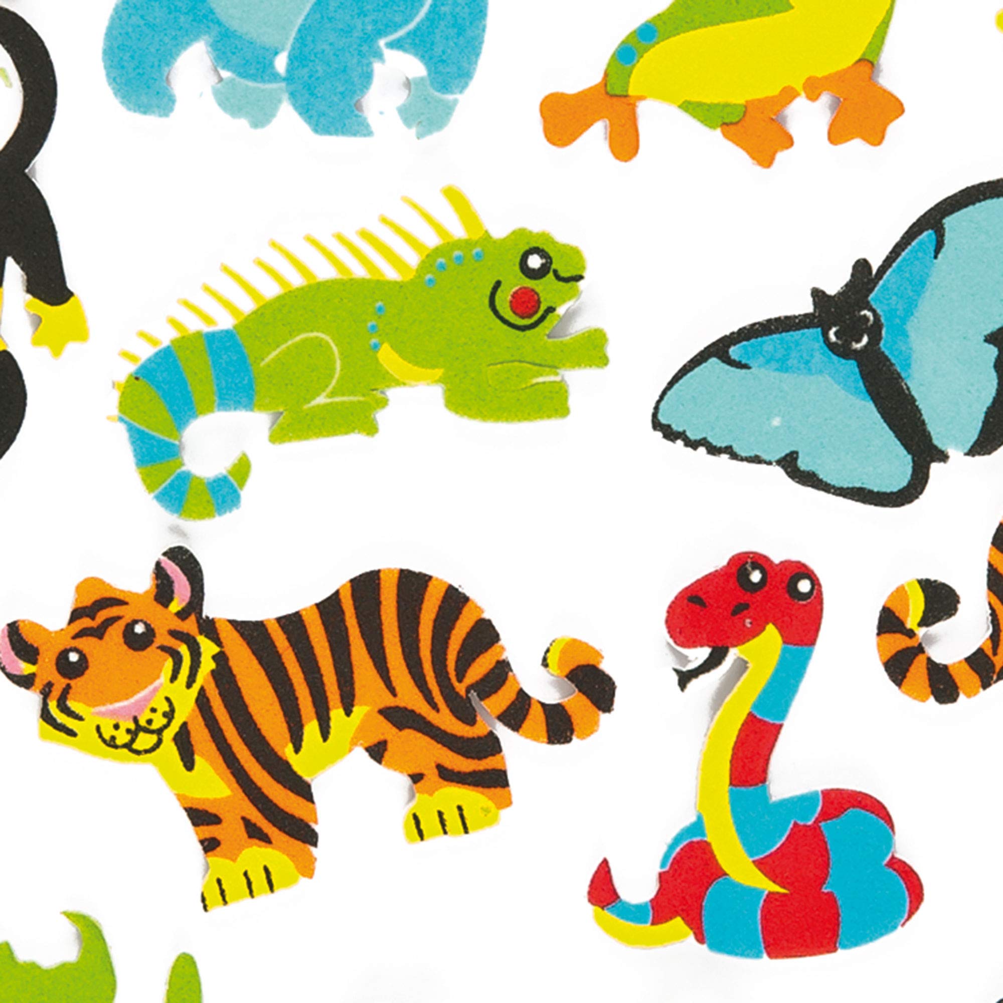 Baker Ross Rainforest Foam Stickers - 100 Assorted Designs for Kids Crafting | 3-6 cm 4