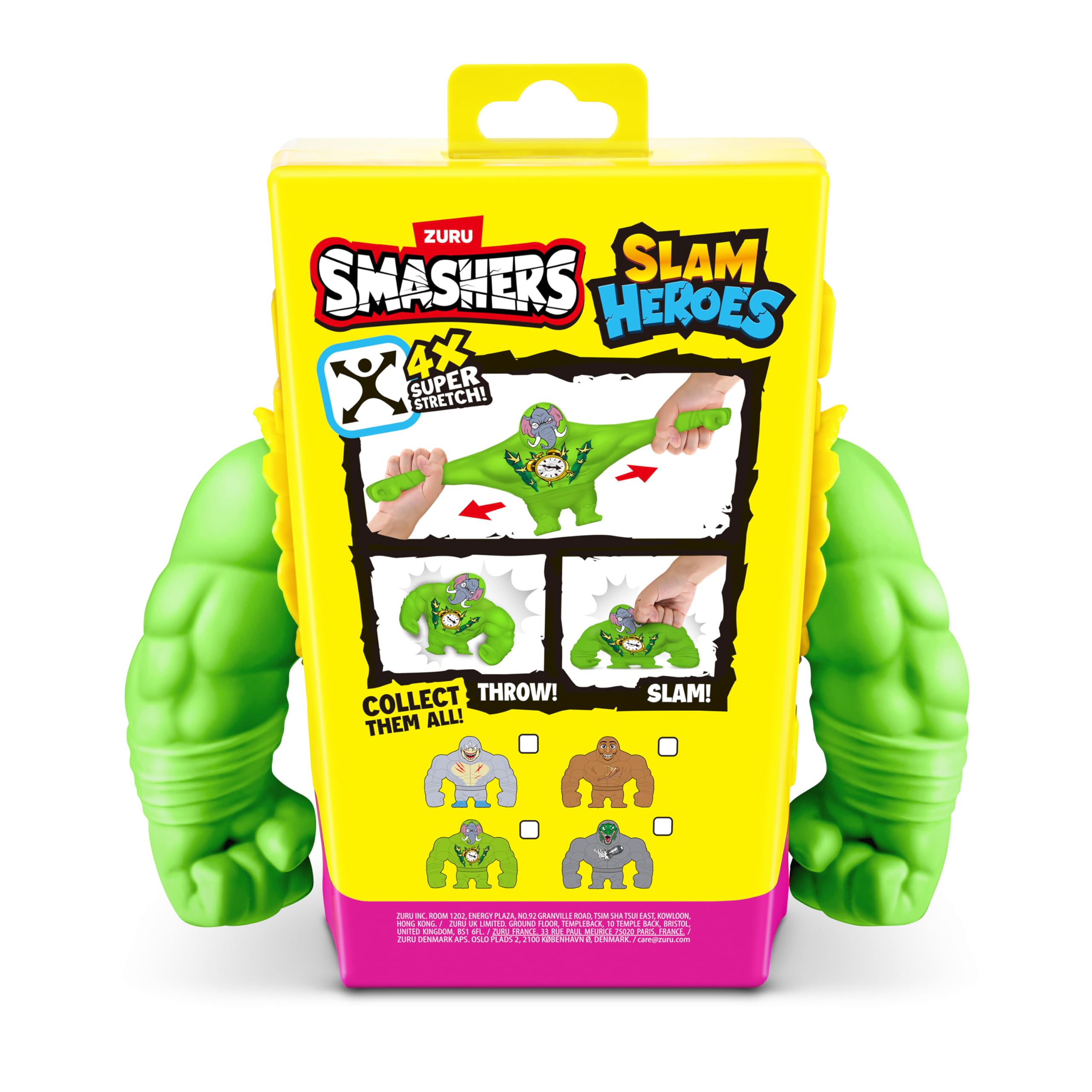 ZURU SMASHERS SLAM Heroes Bananini Action Figure - Super Stretch & Slam Play 8