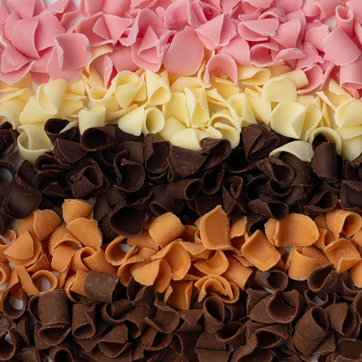 PME - Belgian White Chocolate Curls Baking Decoration 85 g
