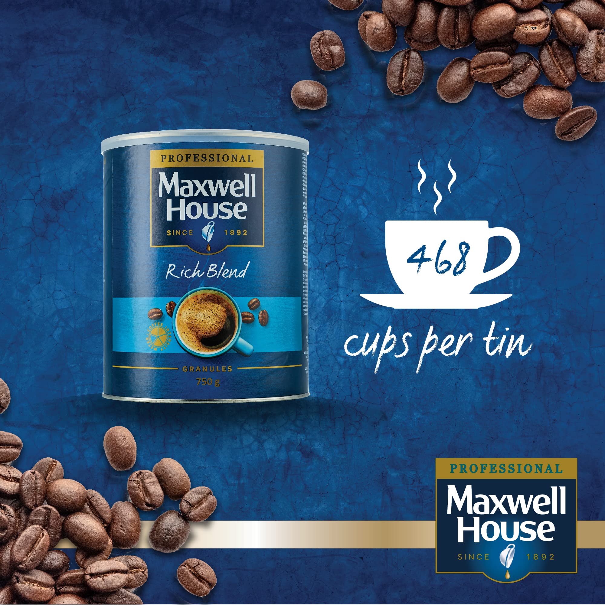 Maxwell House - Rich Blend Instant Coffee Granules 750g 6