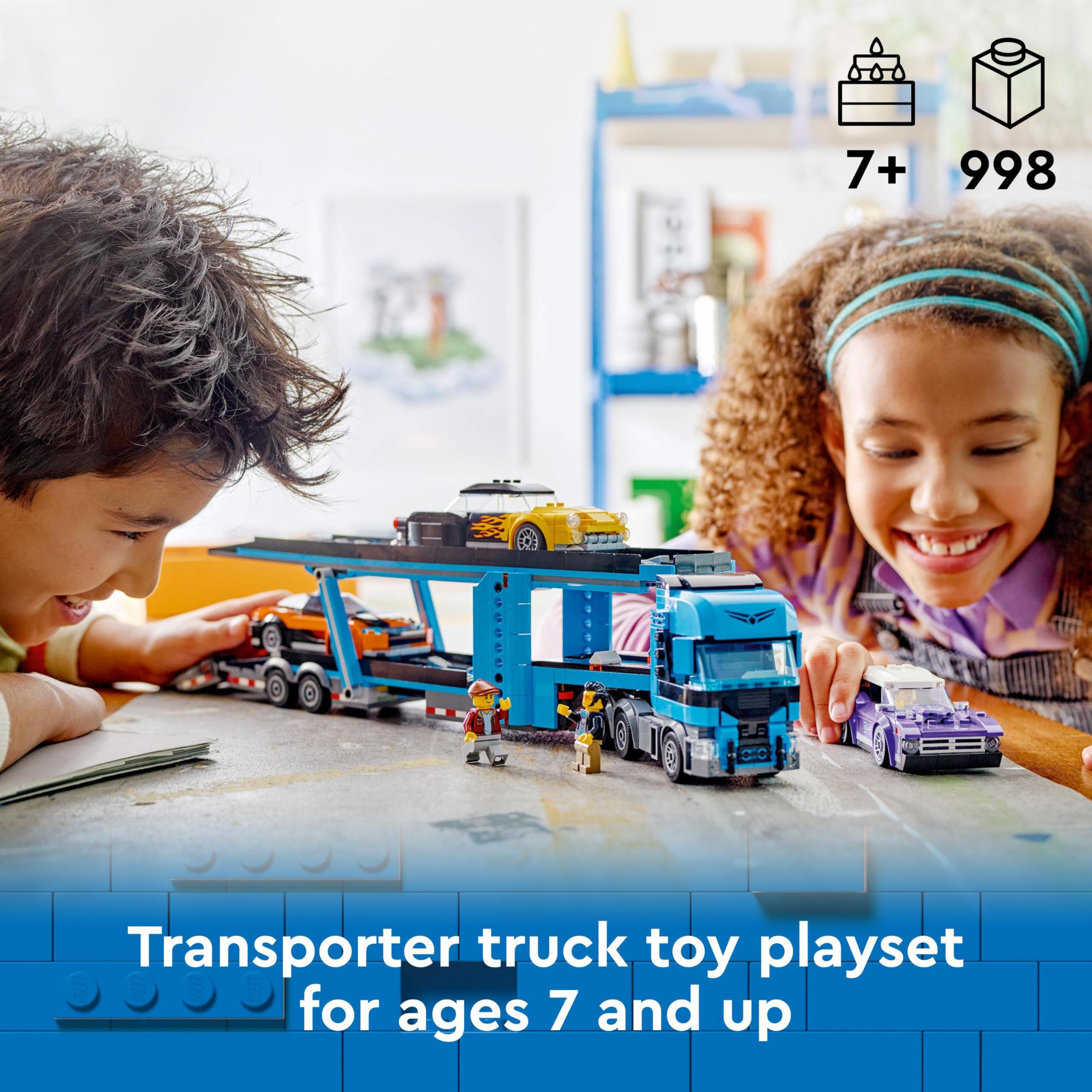 LEGO City Car Transporter Truck with Sports Cars - 998-Piece Building Set for Ages 7+ 7