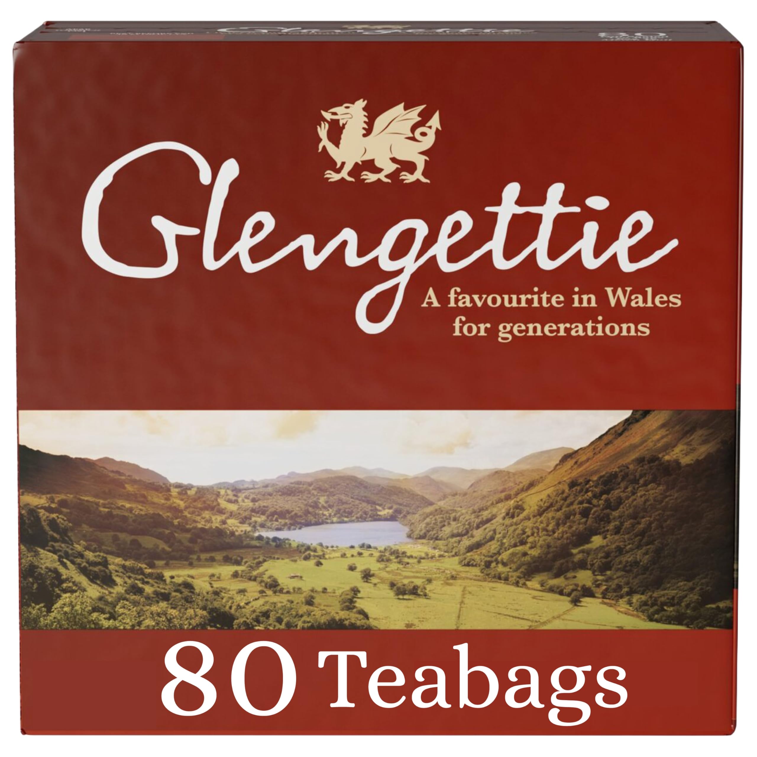Glengettie Strong Black Tea Bags - 80 Count, 250g Foil Sealed Pack 1