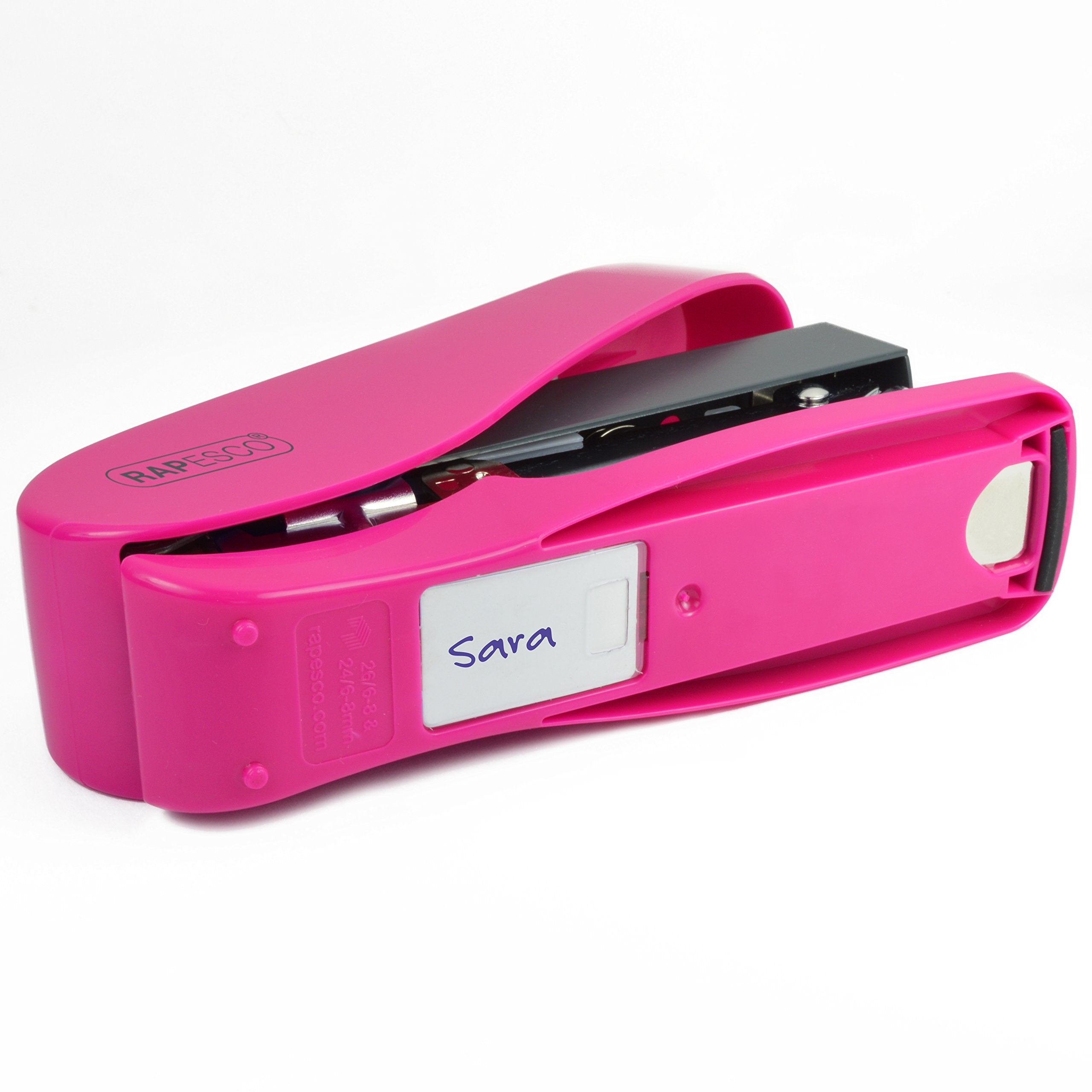 RAPESCO Luna Less Effort Desktop Stapler - 50 Sheet Capacity | Half Strip | Hot Pink 4