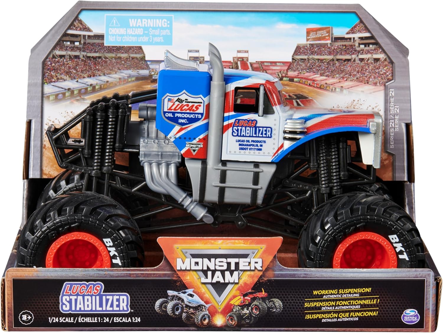 Monster Jam 1:24 Scale Die-Cast Stabilizer Truck - Official Monster Truck with Working Suspension 1