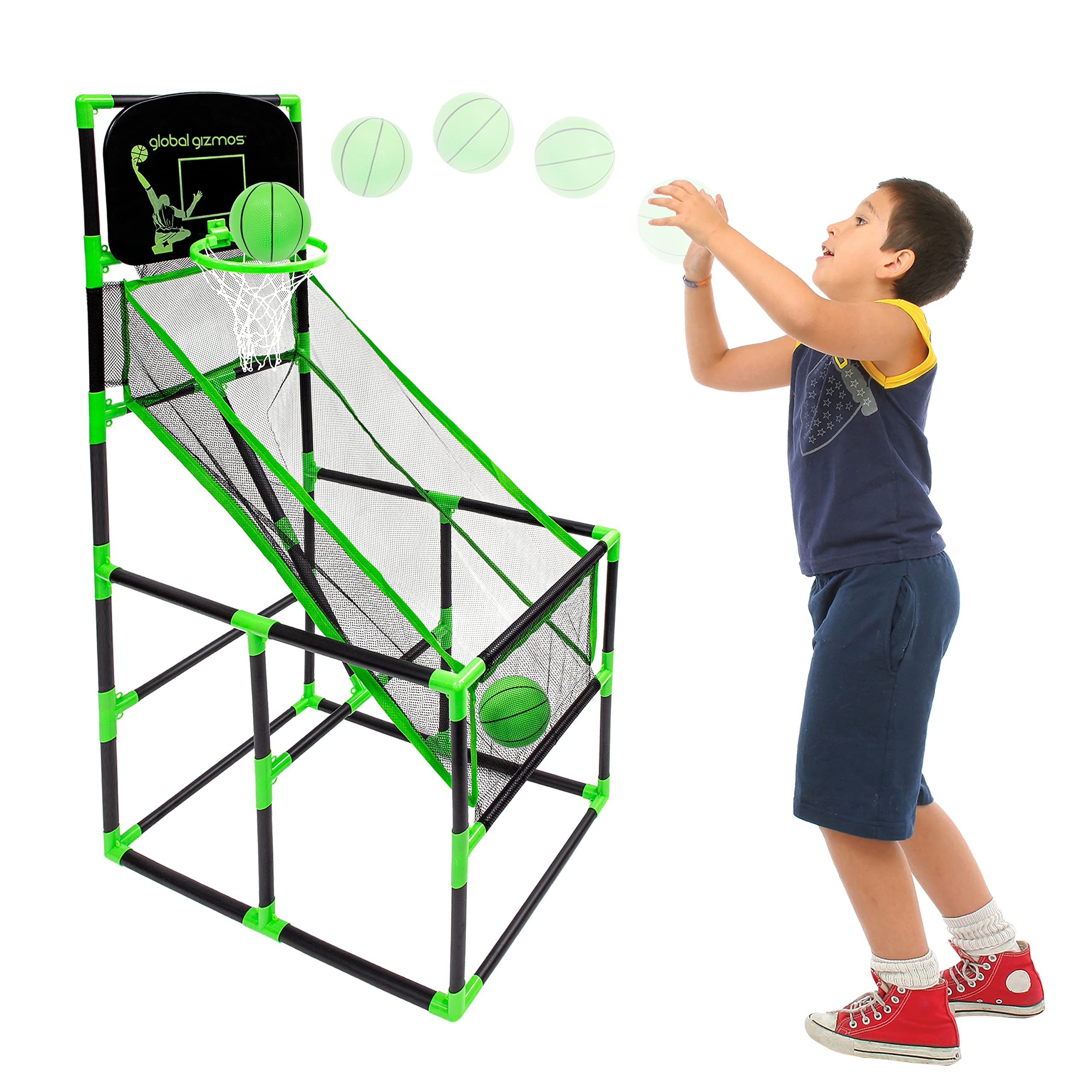 Global Gizmos 55629 Arcade Basketball Hoop - Indoor/Outdoor Use with 2 Balls & Pump 17