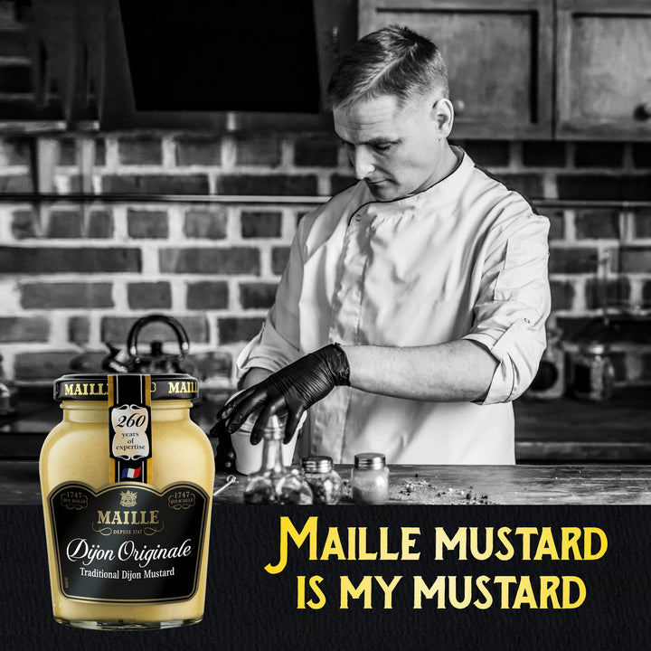 Maille Dijon Original Mustard since 1747 - Condiment for Salads, Chicken, Fish, and Sandwiches