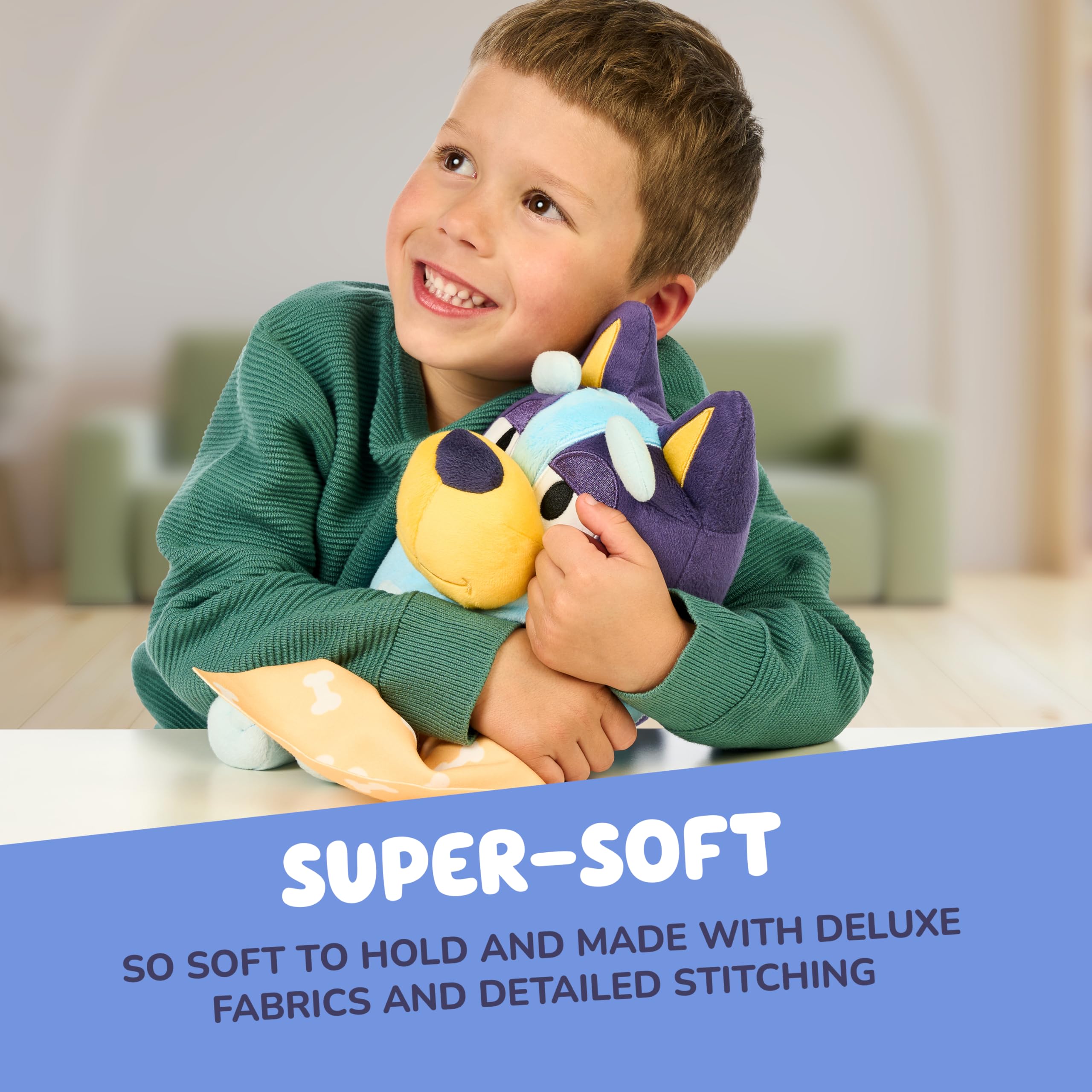 Bluey Sleepy Time 13 Inch Plush with Blanket - Press Tummy to Hear 7 Phrases & Theme Song 7