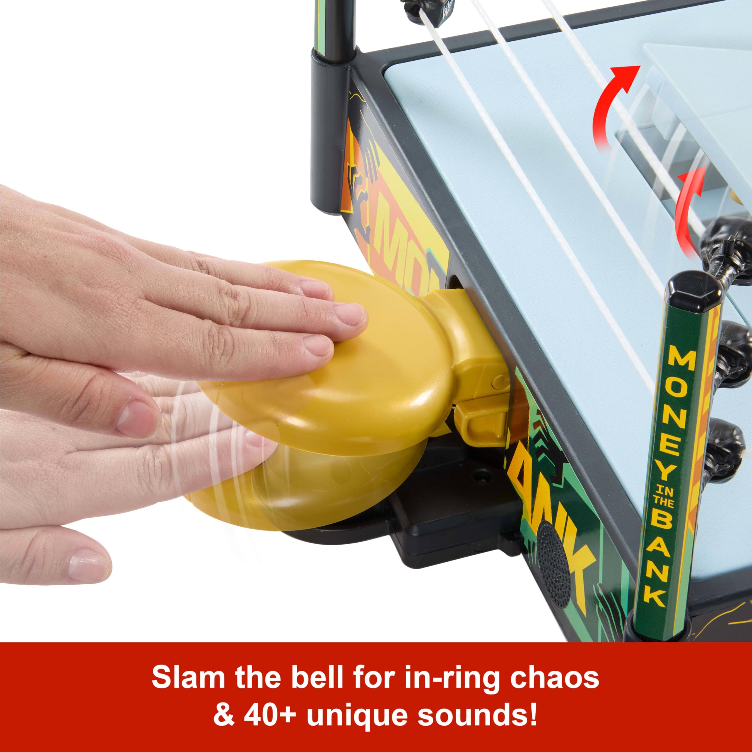 WWE Money In The Bank Cash-In Ring Playset - 2 Play Modes, 40+ Sounds, Ages 6+ 5