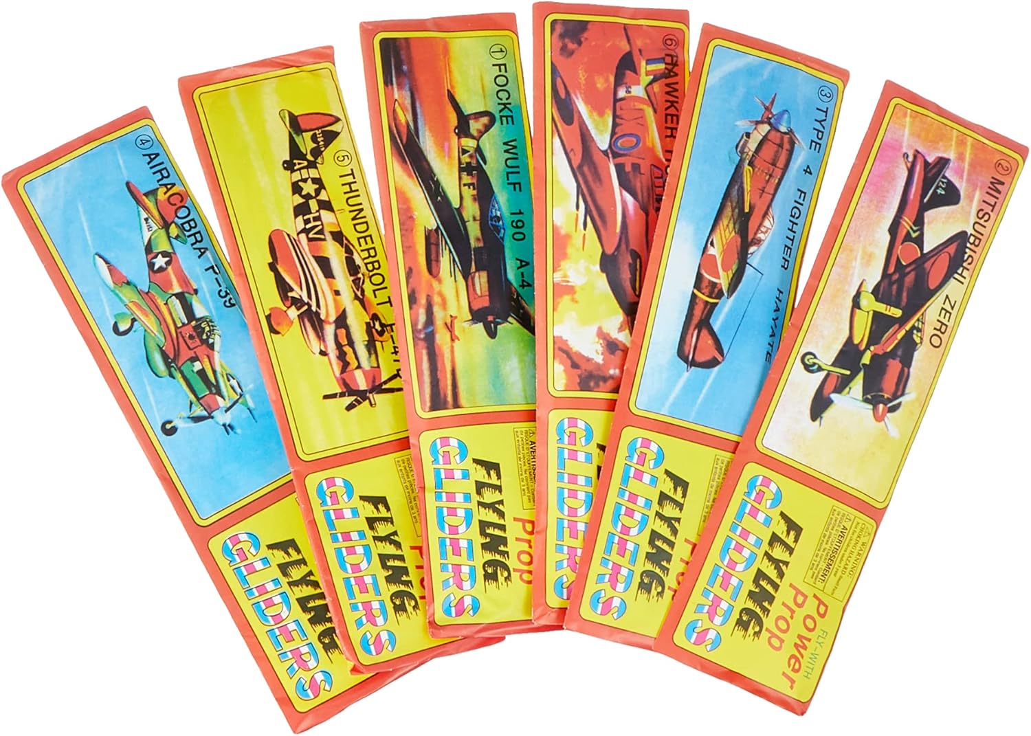 Baker Ross W314 Power Prop Flying Glider Planes - Pack of 6, Assorted Colors, Easy Assembly Foam Airplanes for Kids 3