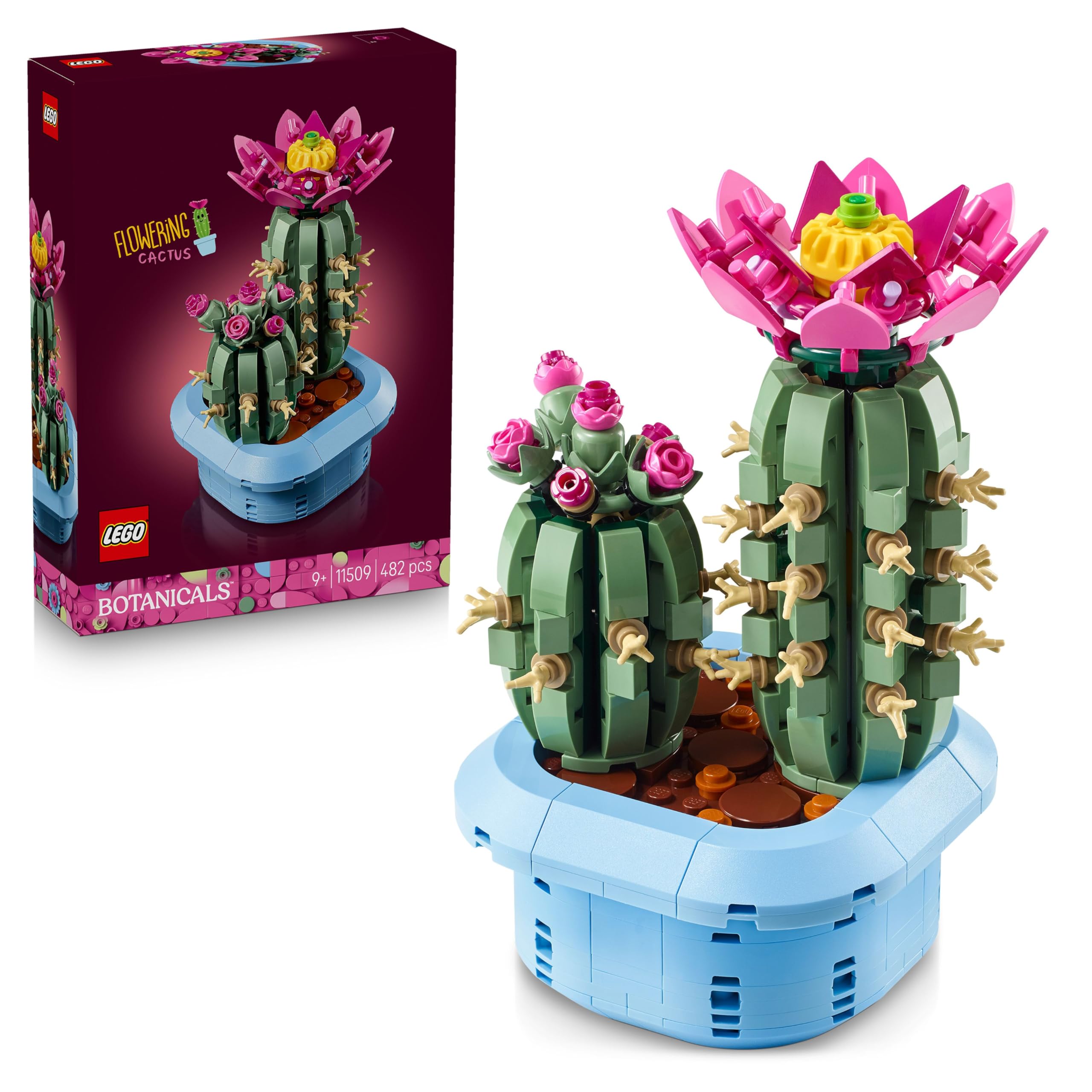 LEGO Botanicals Flowering Cactus Building Set 11509 | 2 Artificial Plants | Ages 9+ 1