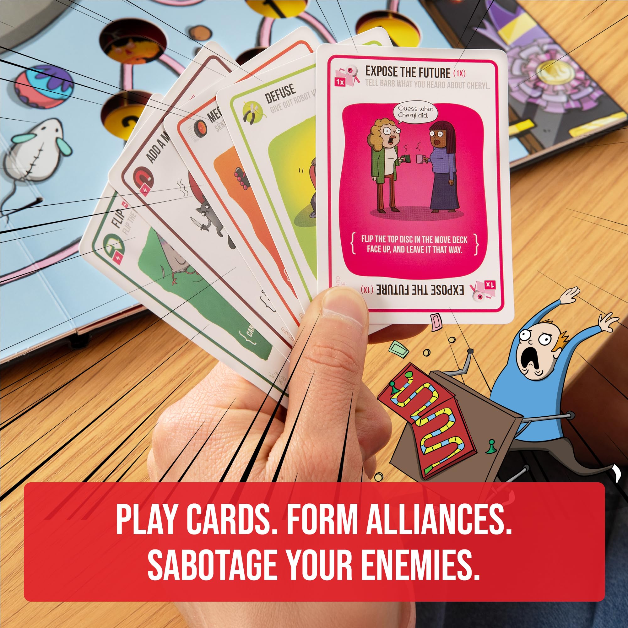 Exploding Kittens Anniversary Edition Board Game - Pop-Up Board | 2-6 Players Ages 7+ 5