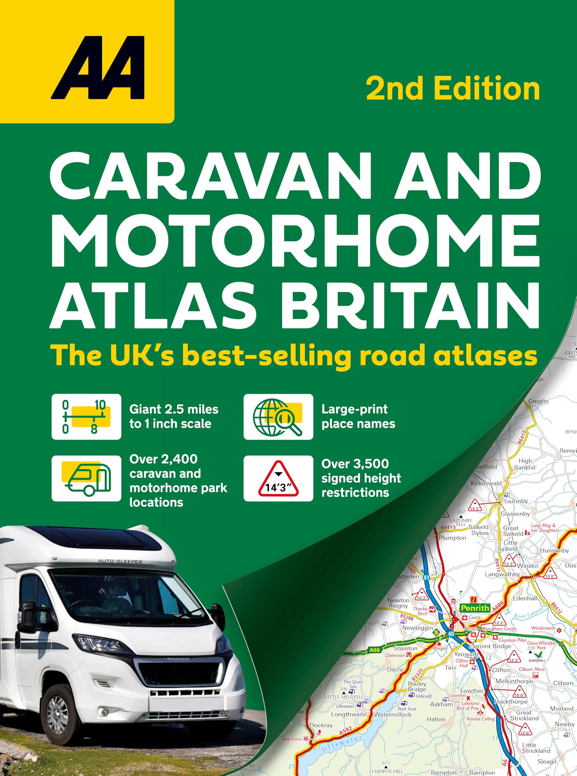AA Caravan & Motorhome Atlas 2nd Edition | Spiral Bound | English Language 1