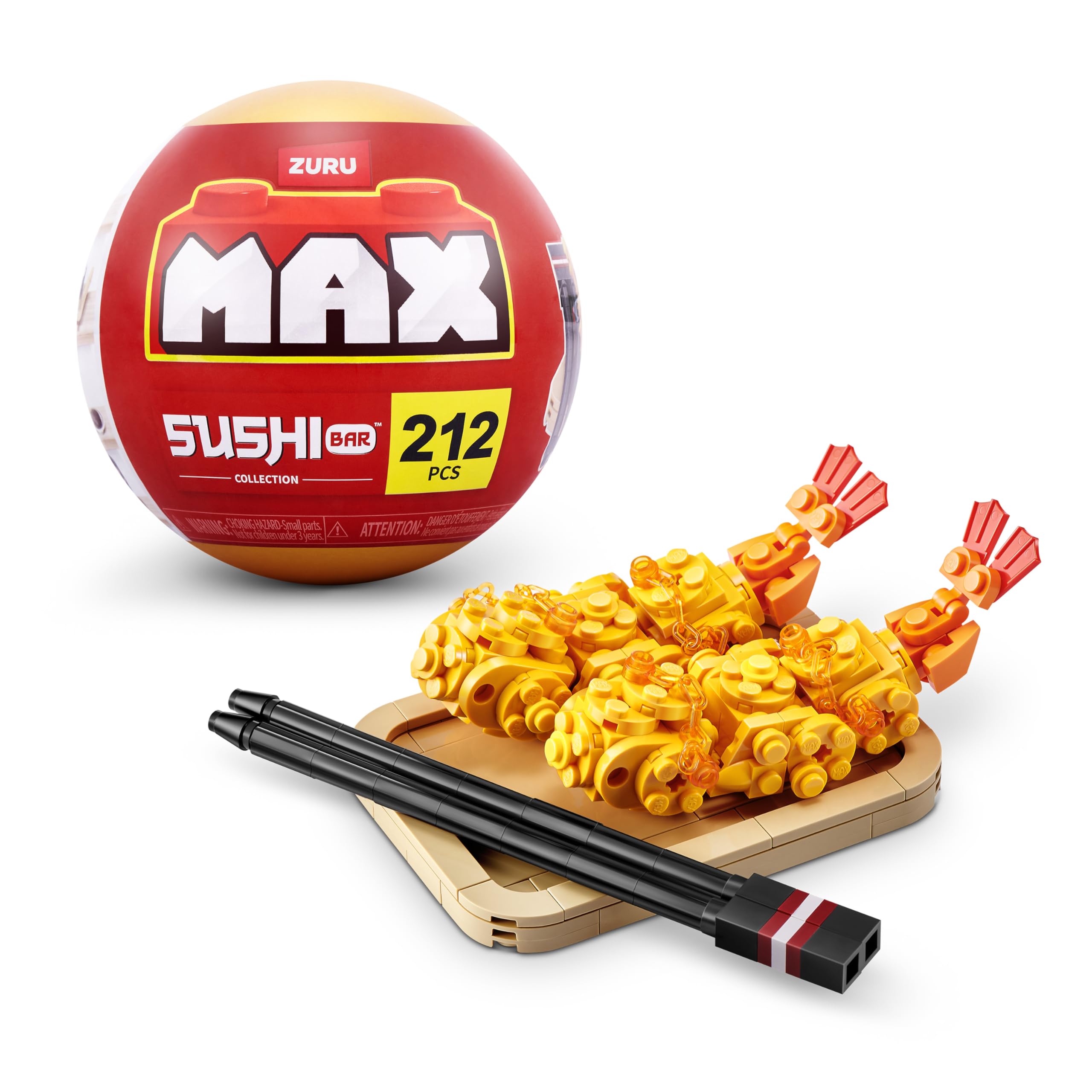Max Build More Premium Sushi Bar Collection (Tempura) - 212-Piece Building Set for Ages 8+ 1