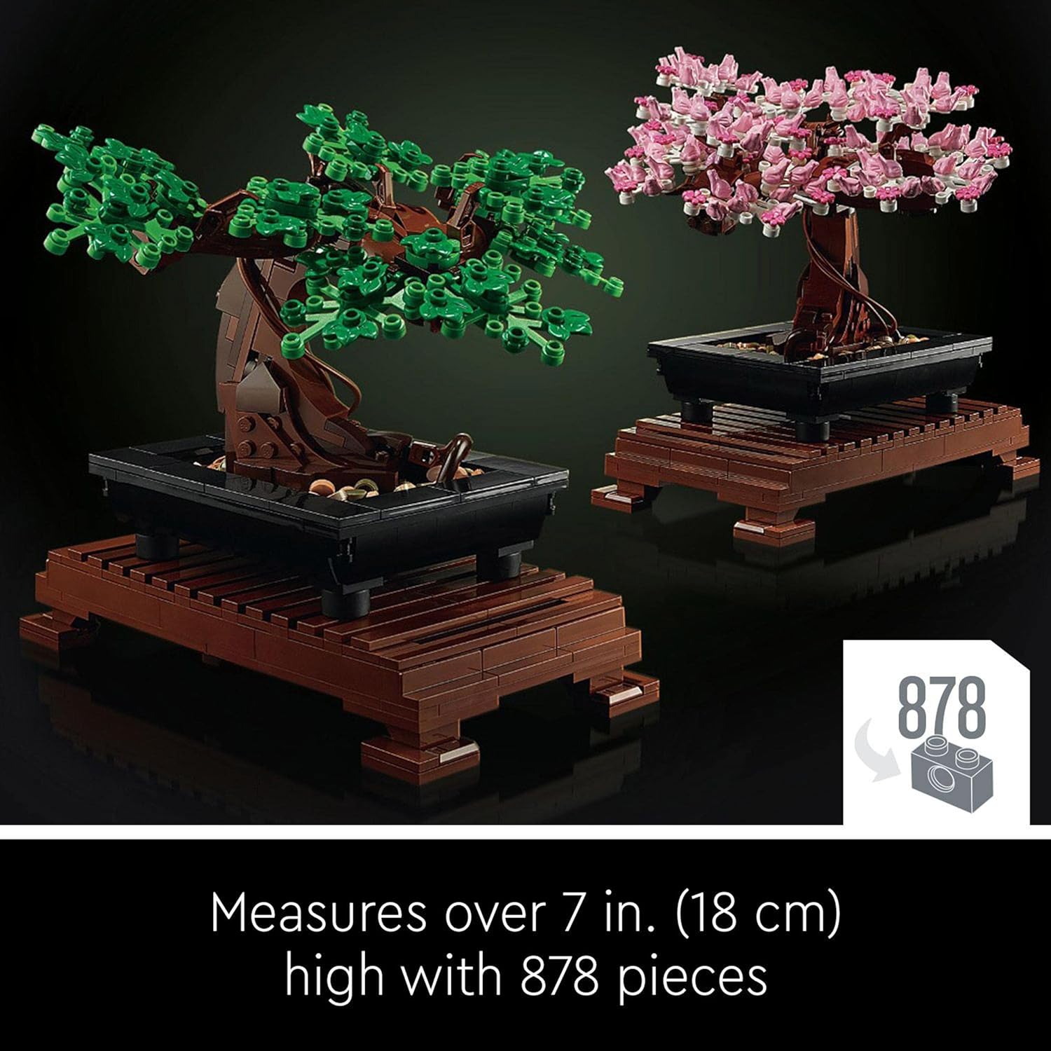 LEGO 10281 Icons Bonsai Tree Building Set - Cherry Blossom & Green Leaves for Adults 6