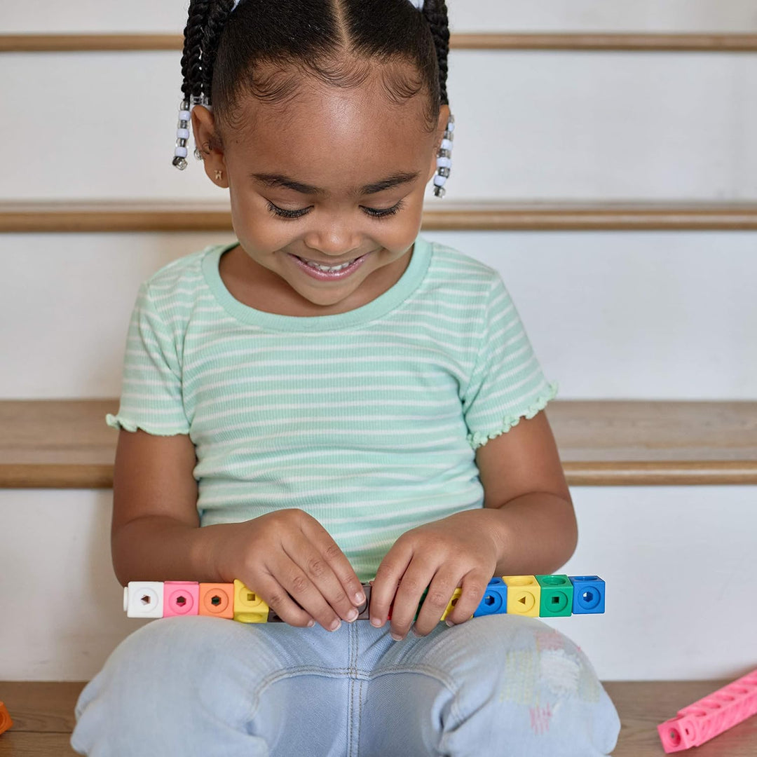 EDX Education Math Cubes - 100-Piece Linking Cube Set for Early Learning