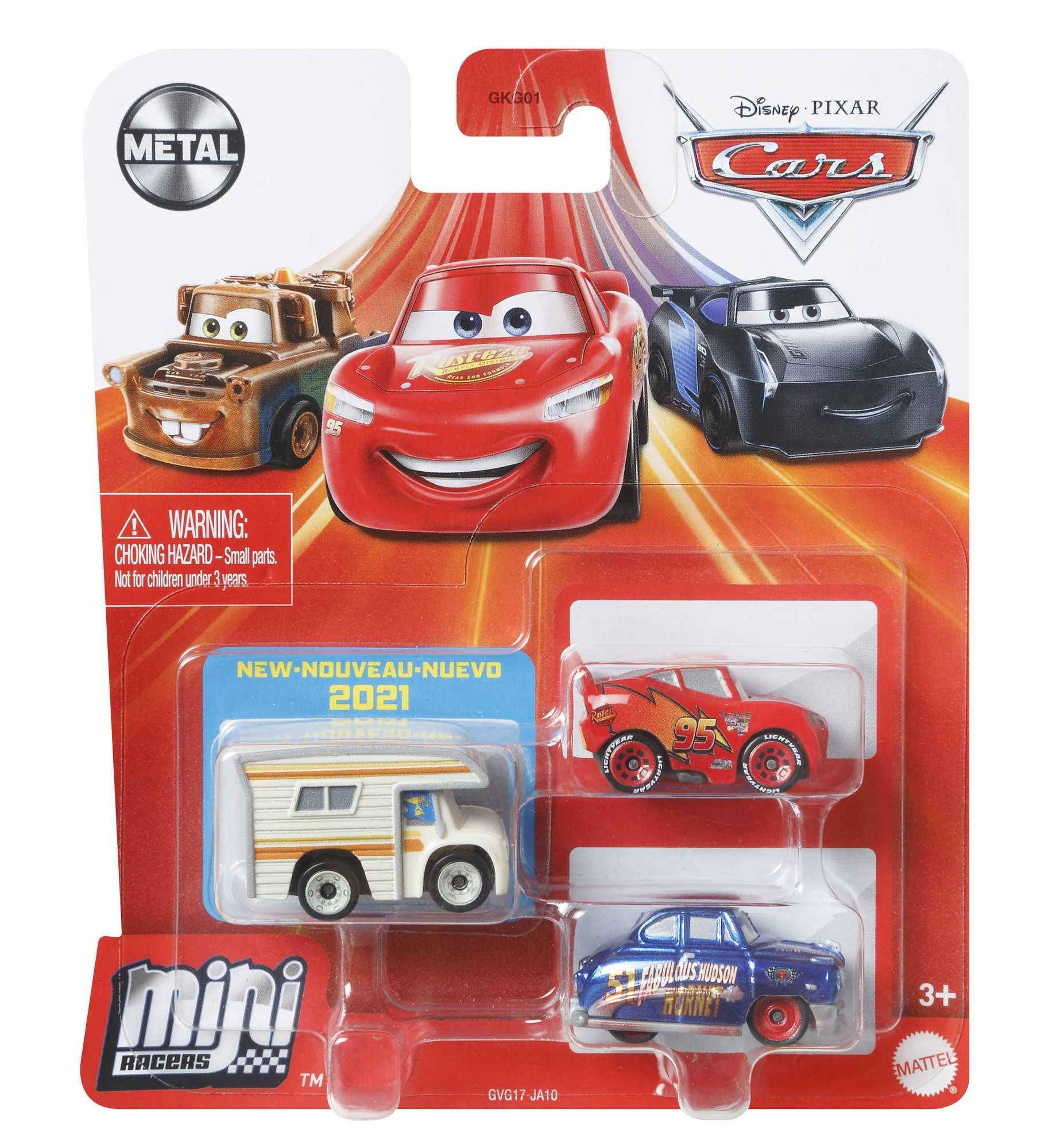 Disney and Pixar Cars Mini Racers 3-Pack - Metal Die-Cast Toy Vehicles for Kids 3+ 13