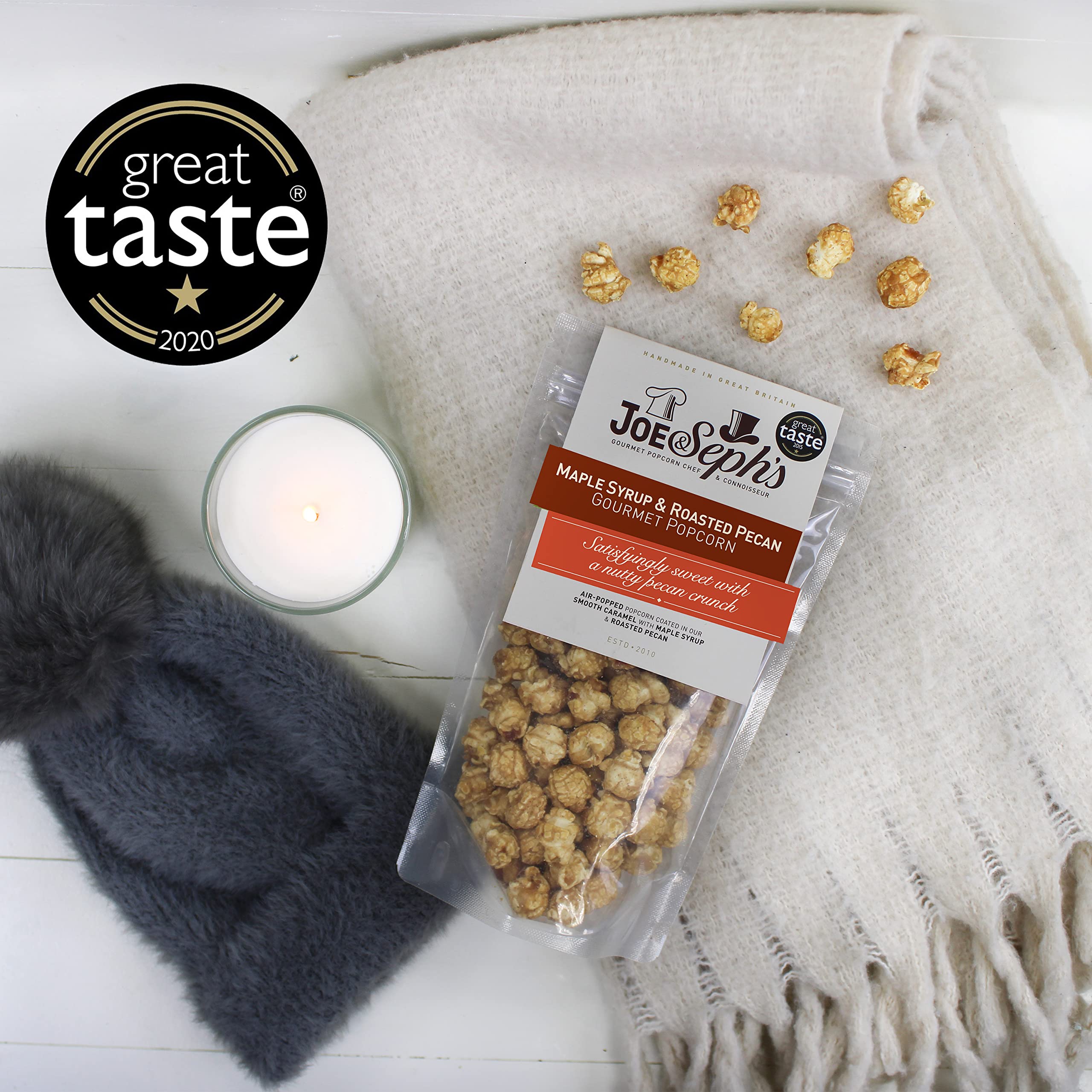 Joe & Seph's Maple Syrup & Roasted Pecan Gourmet Popcorn - 80g Air-Popped Snack | Gluten Free 4