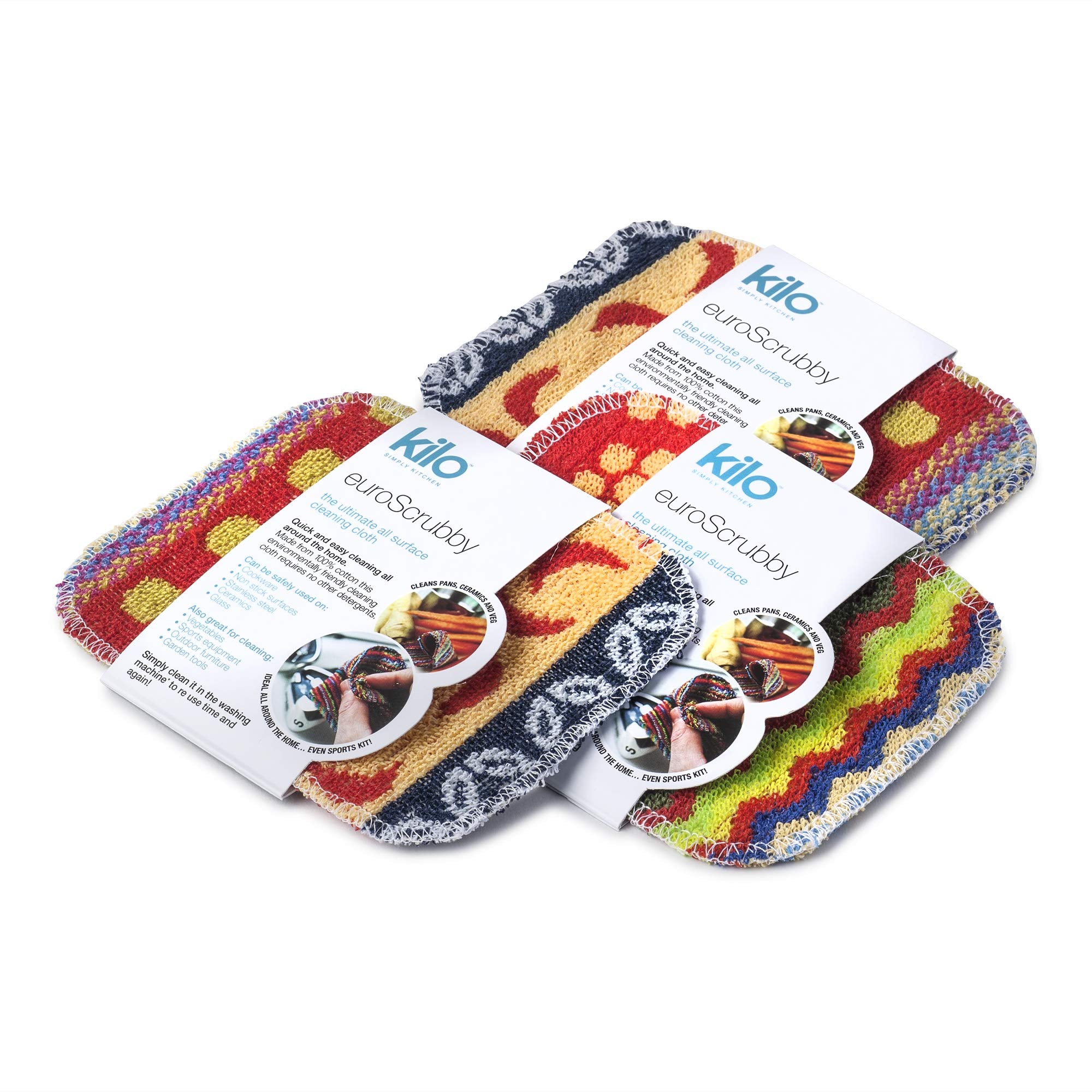 Kilo Non-Scratch Scourer - Multi-Purpose, Non-Abrasive Cleaning Cloth | Set of 3 | 17x13cm