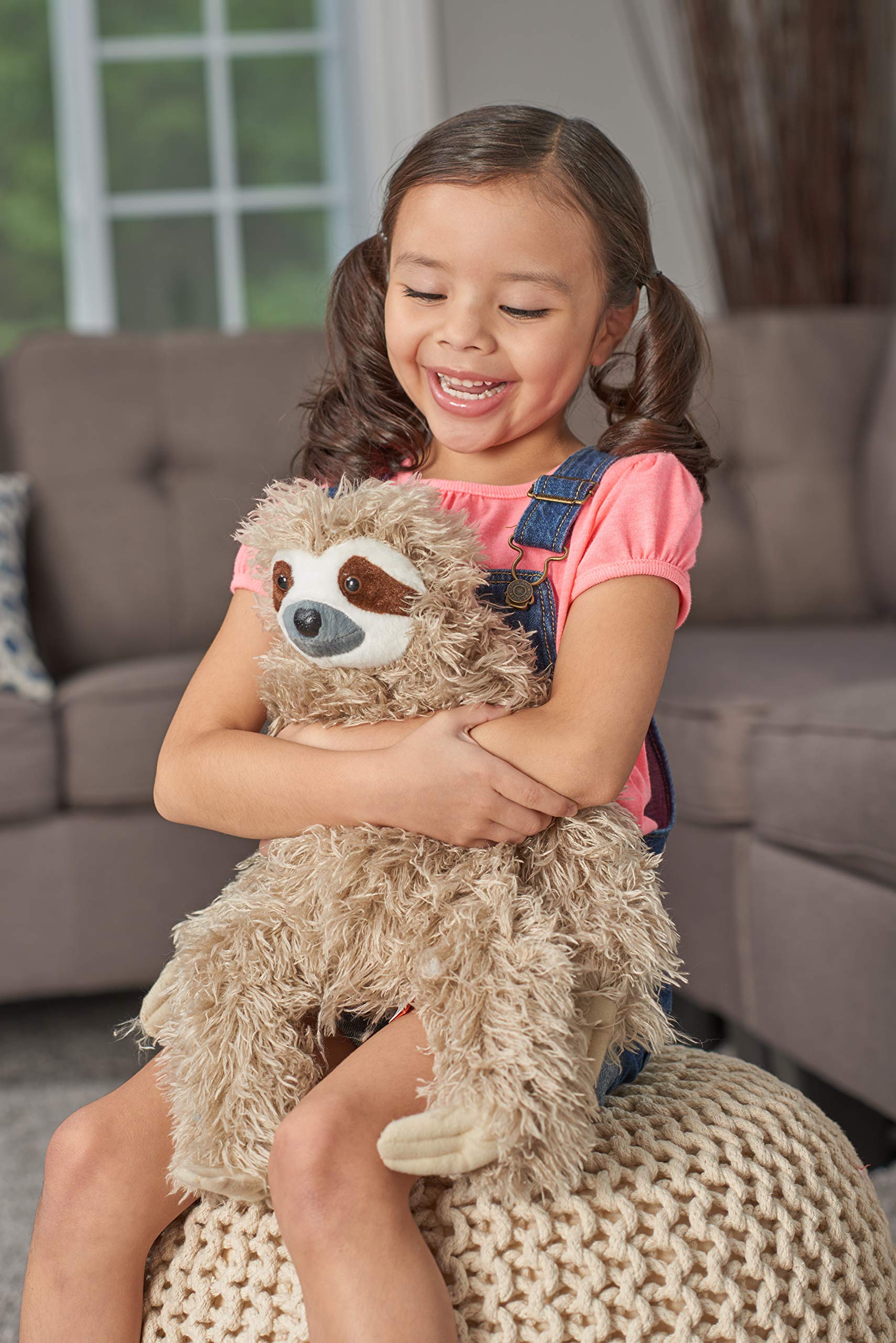WILD REPUBLIC Cuddlekins Sloth Plush Soft Toy - Grey, 30 cm | Handcrafted | Recycled Fill 7