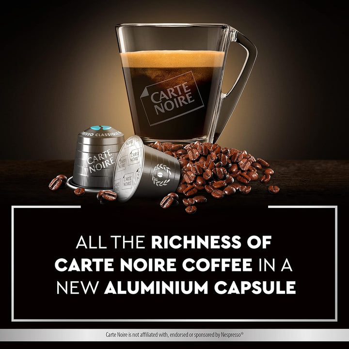 Carte Noire Espresso Classique - 100% Arabica Nespresso Compatible Capsules, 60 Pack