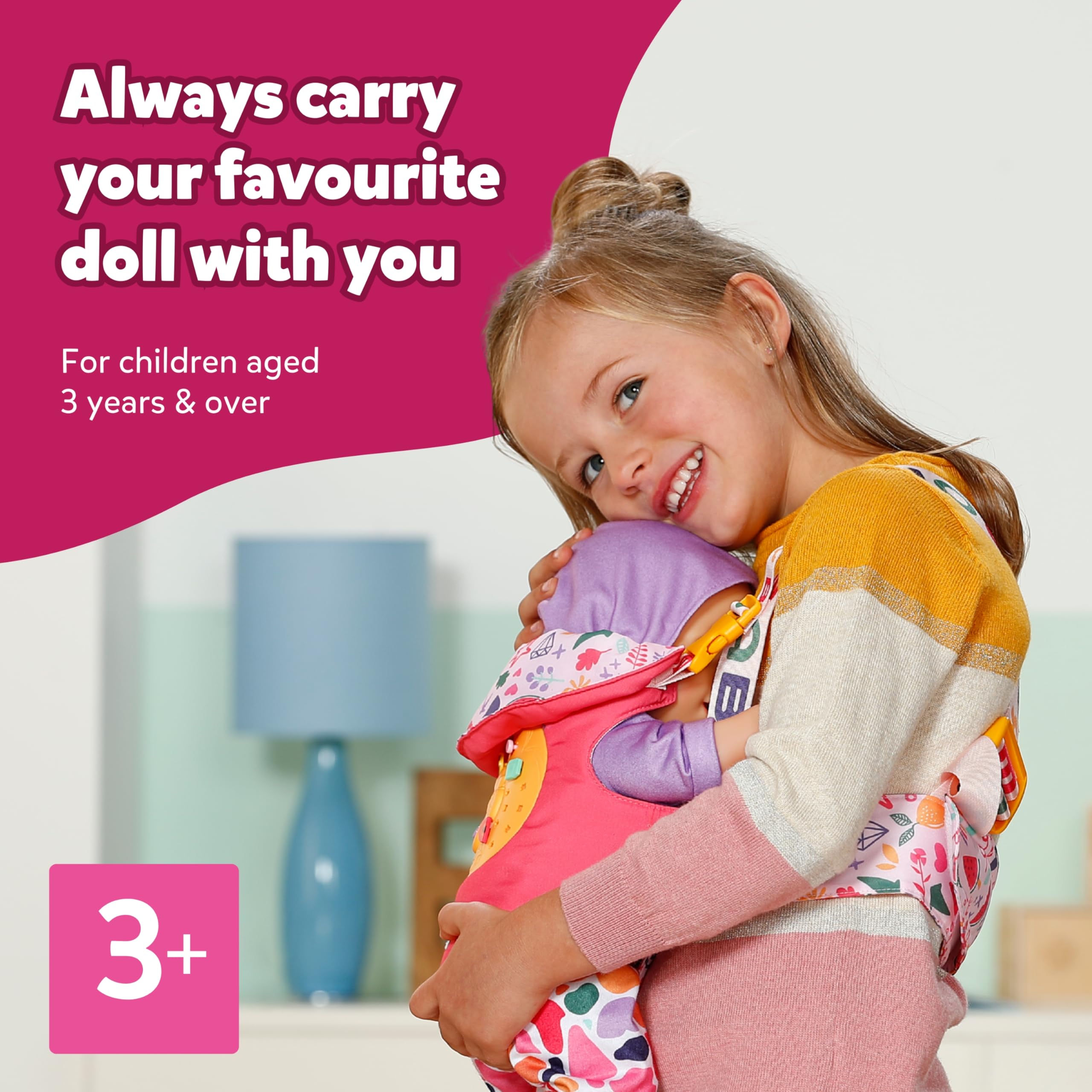 BABY born Baby Carrier Pin-Play with Adjustable Harness for Dolls 6