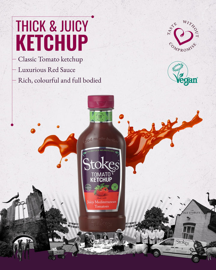 Stokes Real Tomato Ketchup 3PK Squeezy - Rich & Vibrant Tomato Sauce