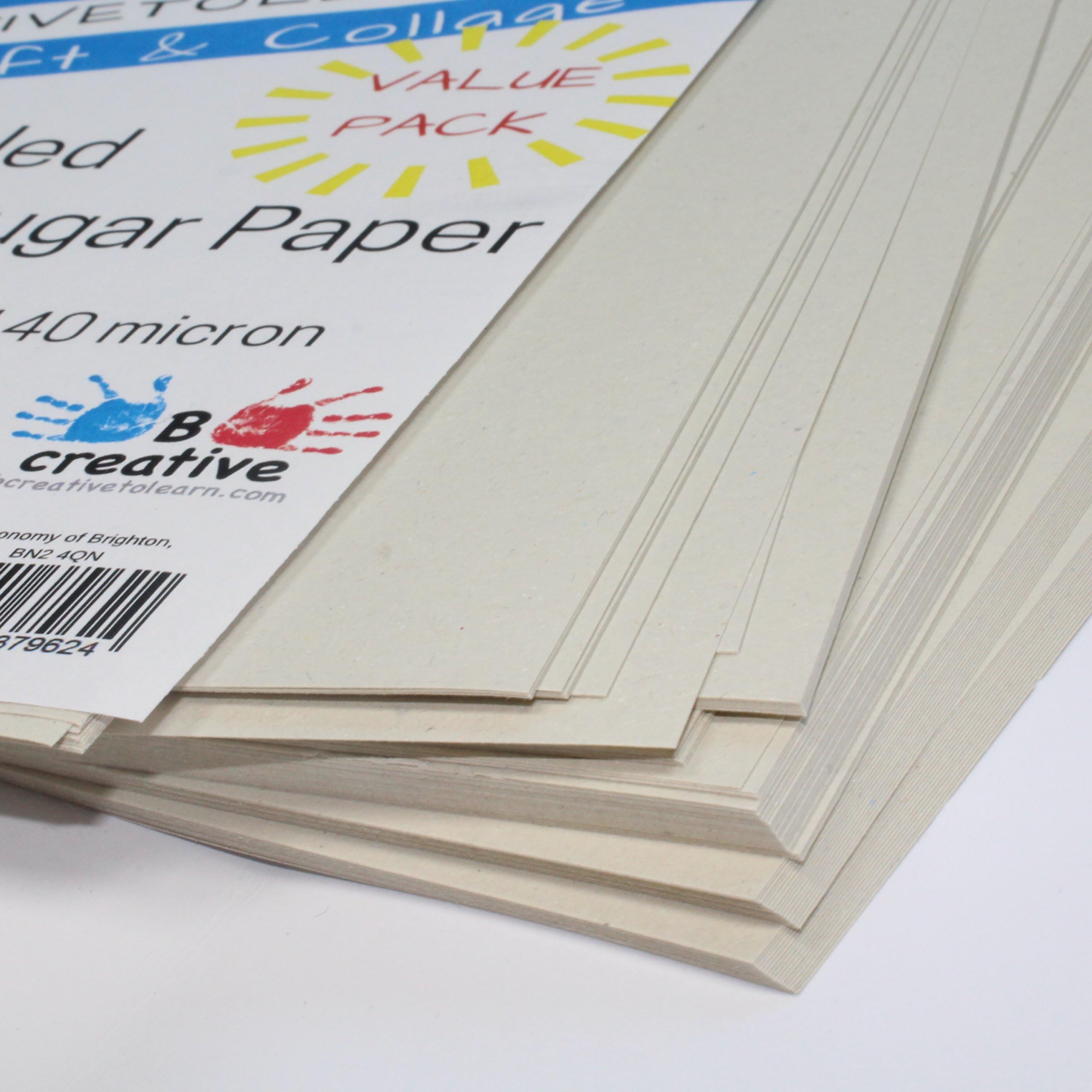 Be Creative A4 Recycled White Sugar Paper - 100gsm | 100 Sheets | 210mm x 297mm 4