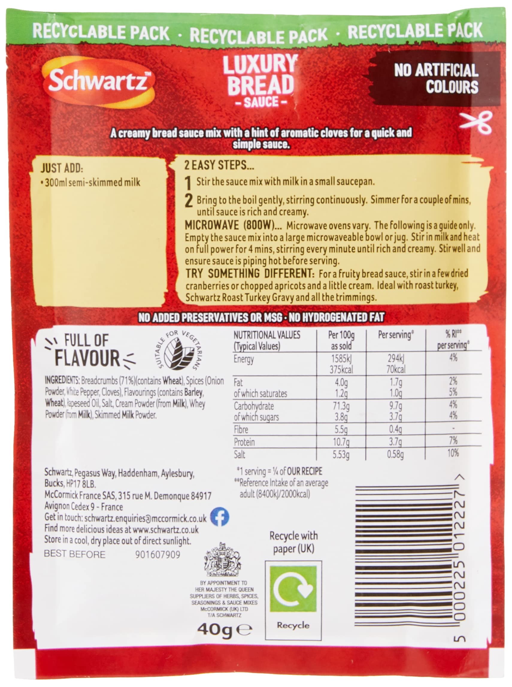 Schwartz - Luxus-Brotsaucenmischung 40 g | 10er-Pack
