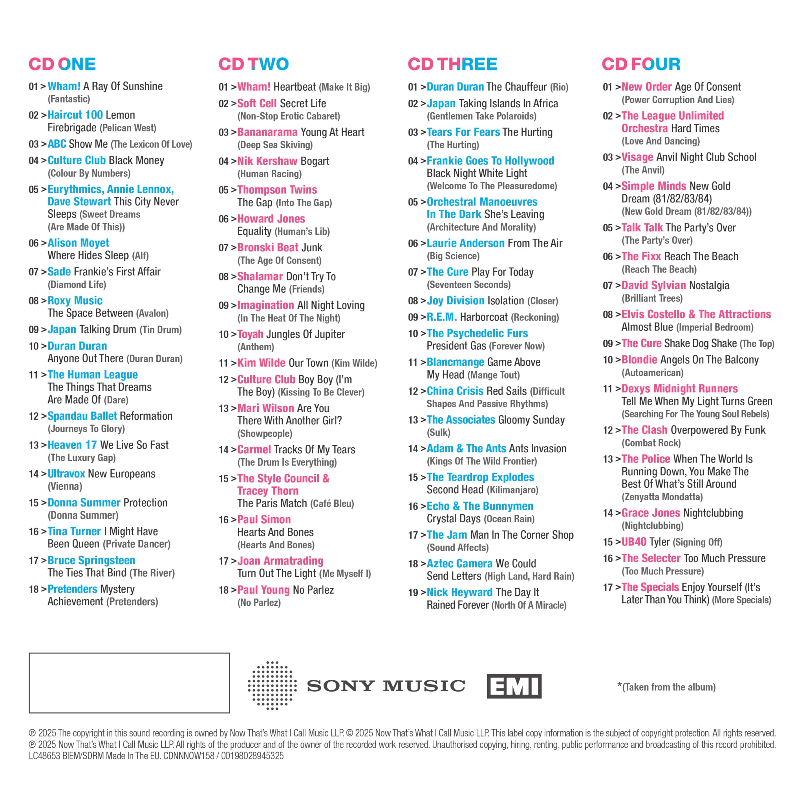 NOW That's What I Call An Era: The Albums 1980-1984 - 4CD Compilation 3