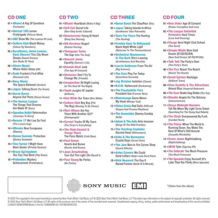 NOW That's What I Call An Era: The Albums 1980-1984 - 4CD Compilation