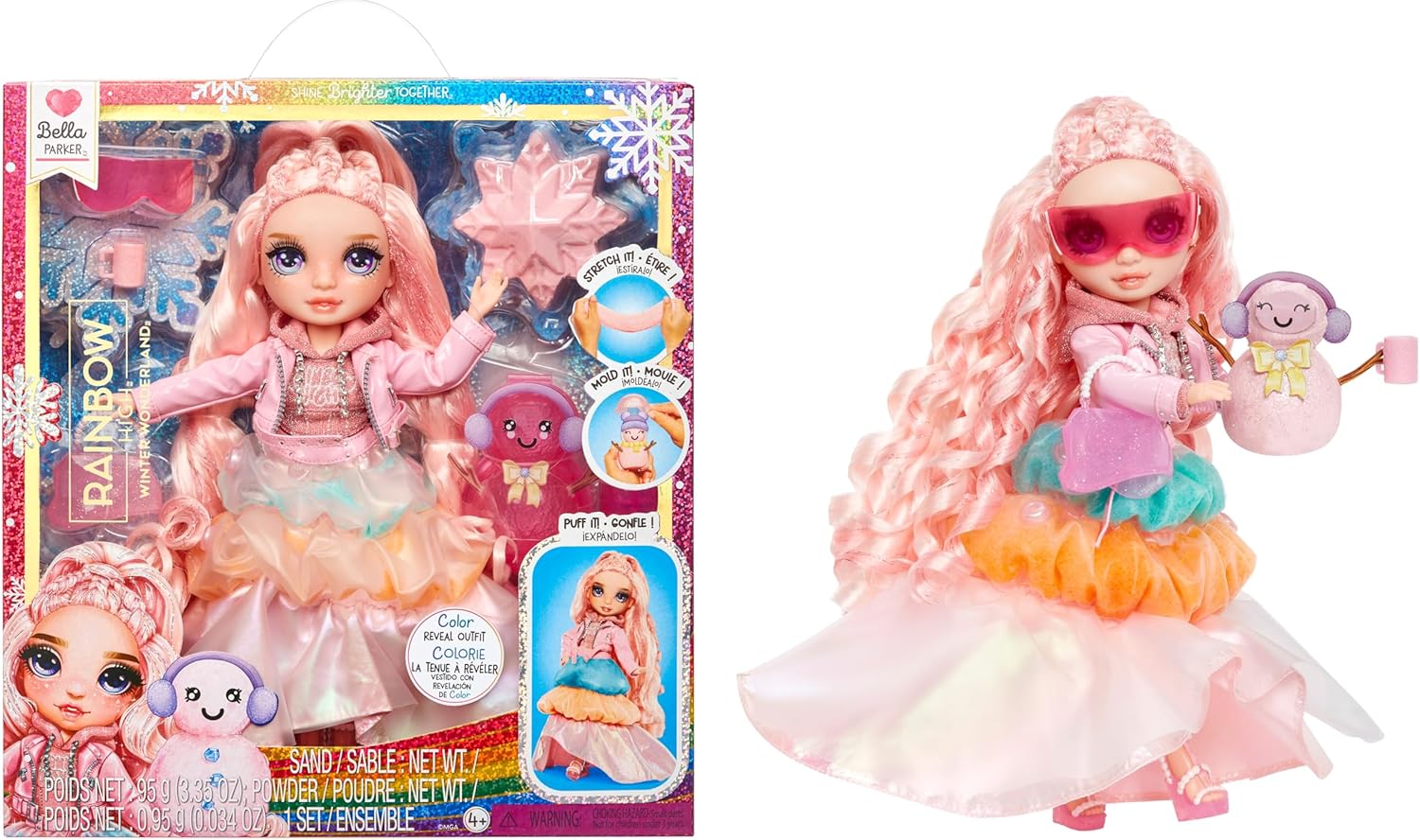Rainbow High Winter Wonderland - Bella (Pink) - 28 cm Fashion Doll with Magic Snow Feature