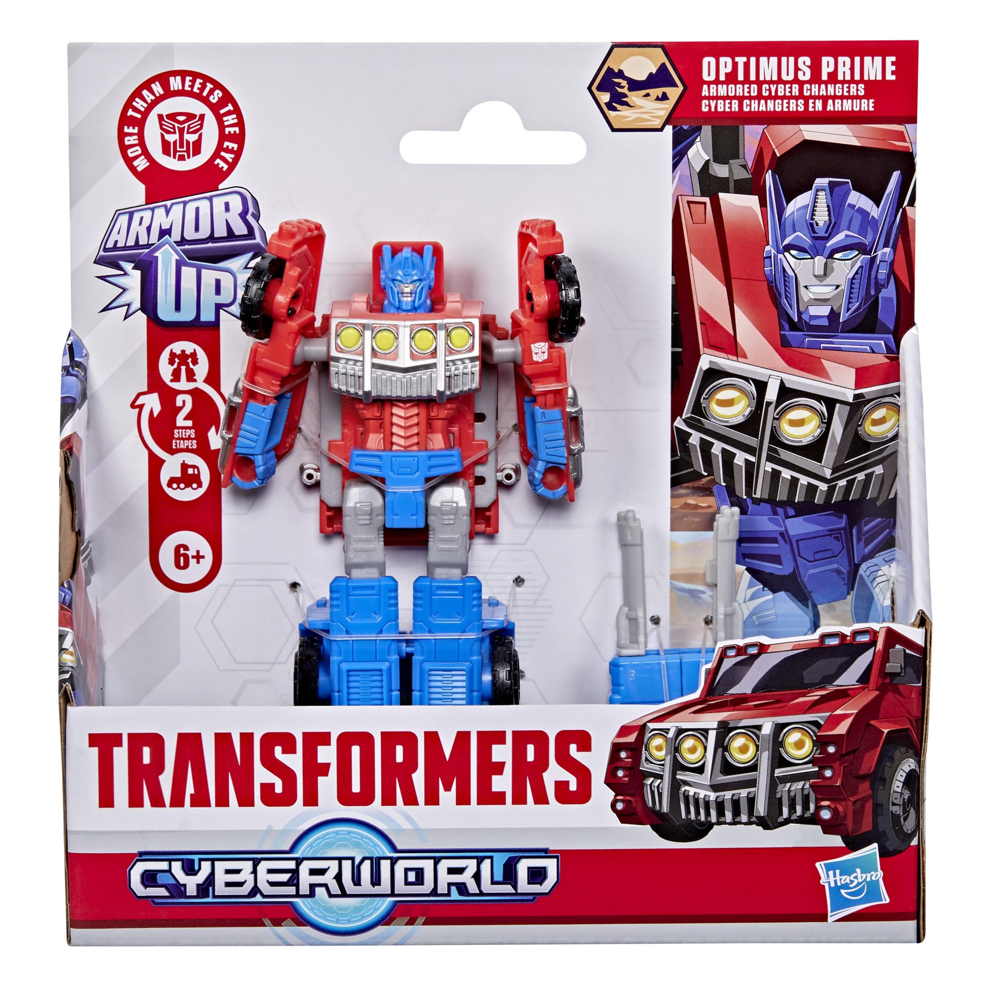 Transformers Optimus Prime Armored Cyber Changers Action Figure | 2-Step Conversion | 4-Inch 2