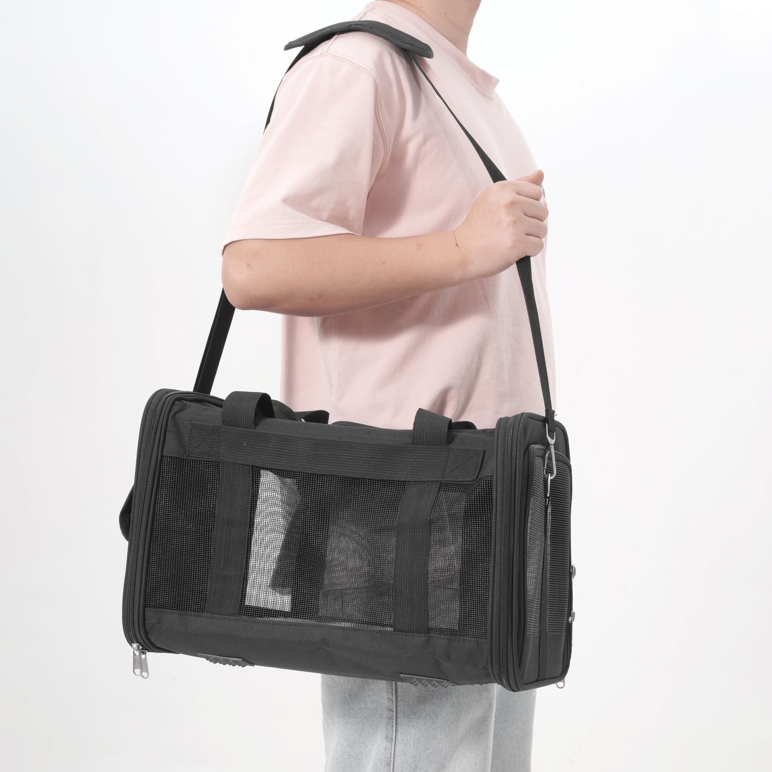 REQUISITE NEEDS Soft-Sided Pet Carrier - Airline Approved | Foldable Travel Bag | Up to 7.7 kg 8