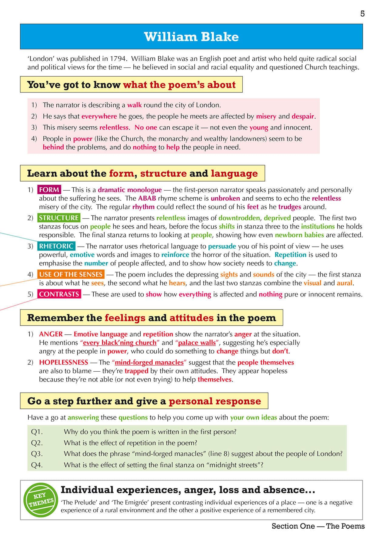 CGP New GCSE English AQA Poetry Guide - Power & Conflict Anthology | Online Edition, Audio & Quizzes 5
