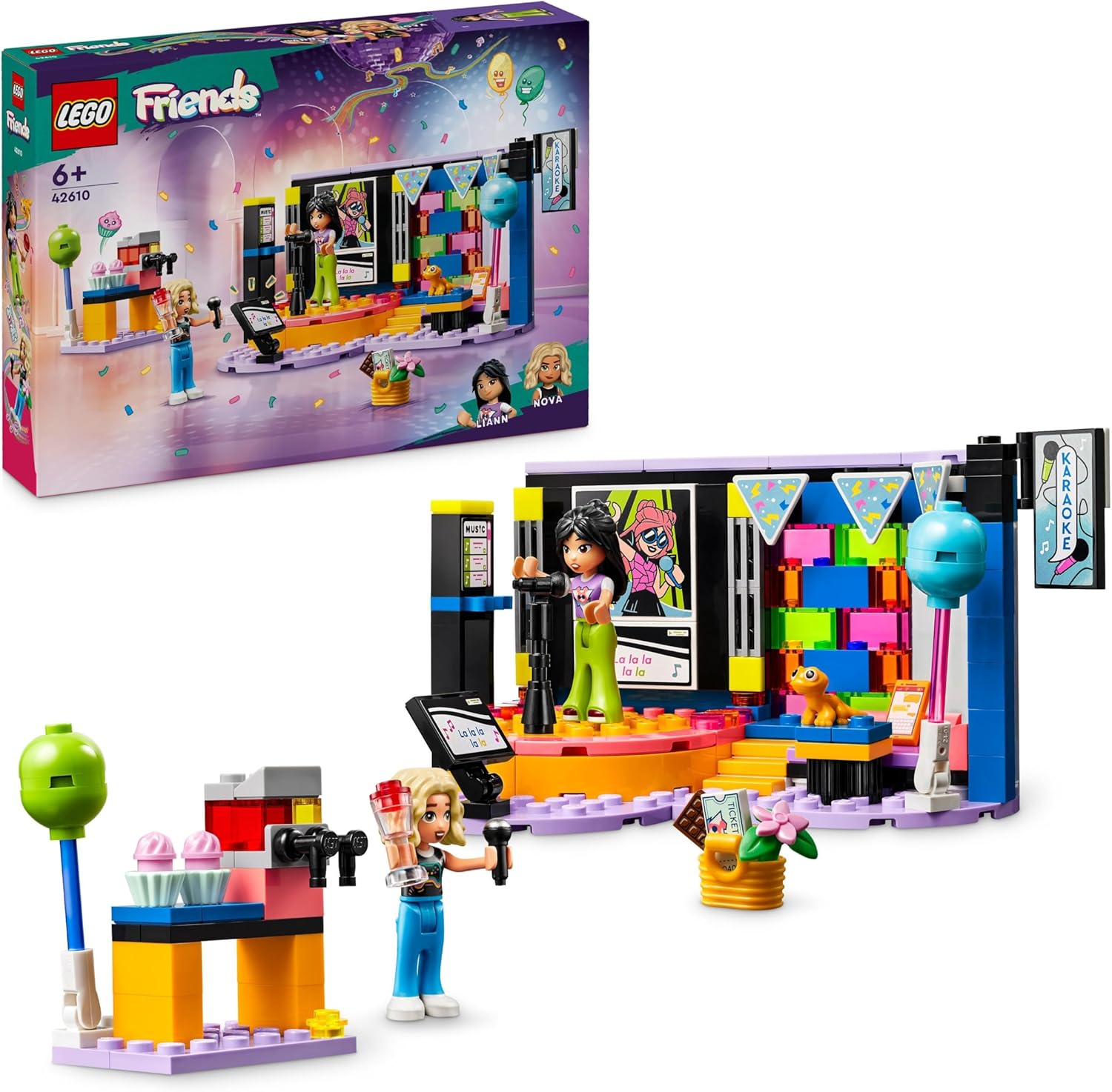 LEGO Friends Karaoke Music Party Set - Revolving Stage Musical Toy for 6+ Year Olds