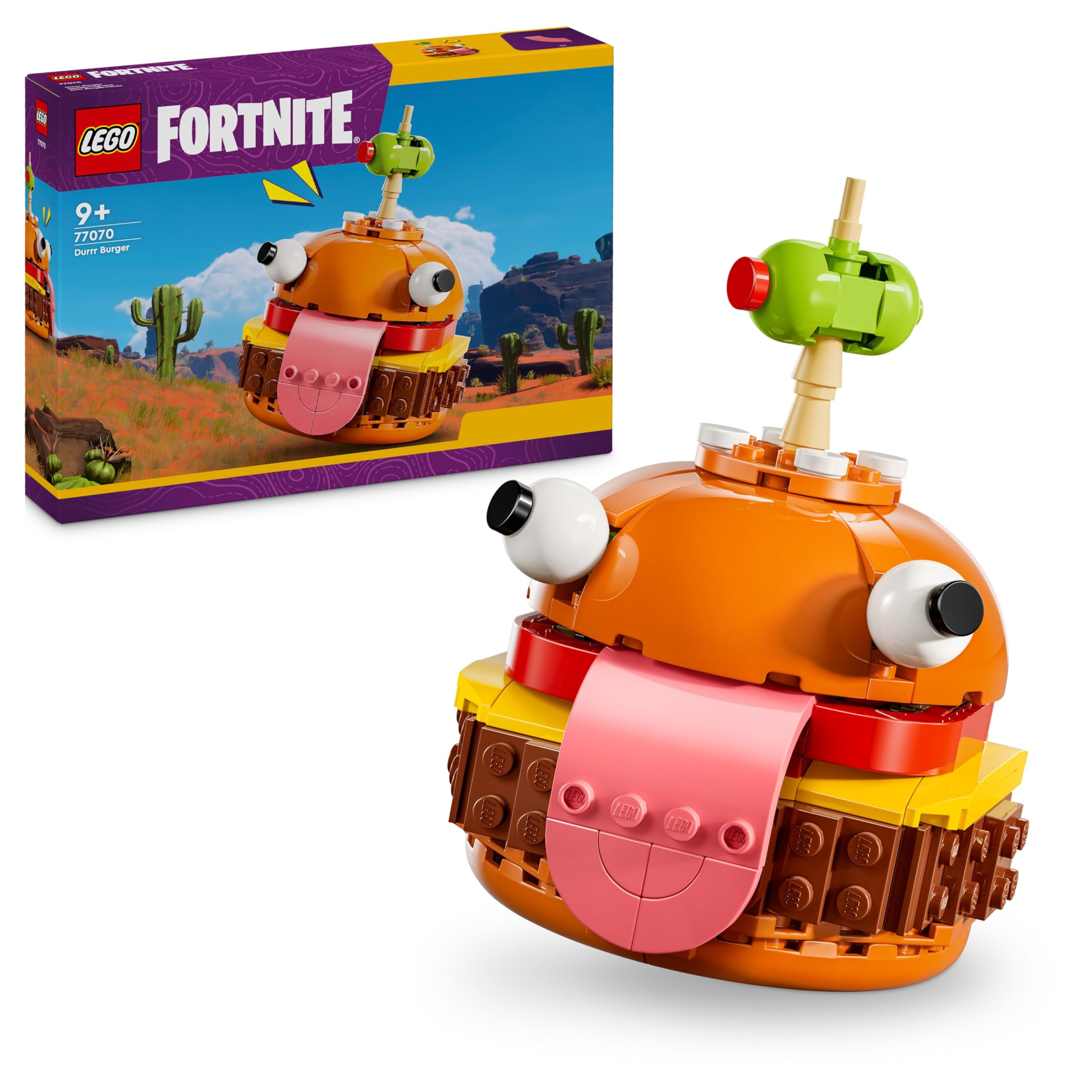 LEGO Fortnite Durrr Burger Building Set 77070 - Collectible Video Game Character Model for Kids 9+ 1