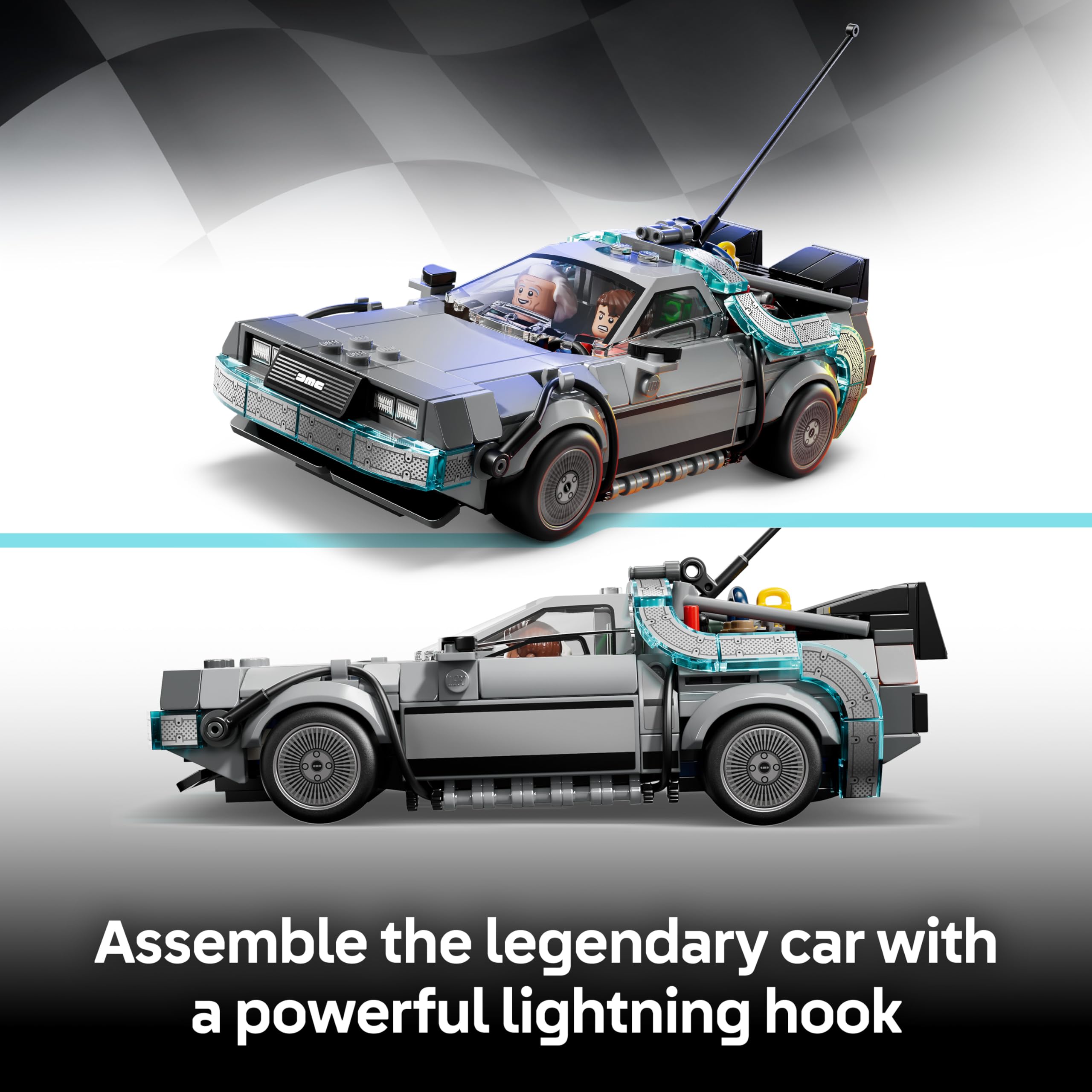 LEGO Speed Champions Time Machine from Back to the Future Building Set for Ages 9+ | Model 77256 3