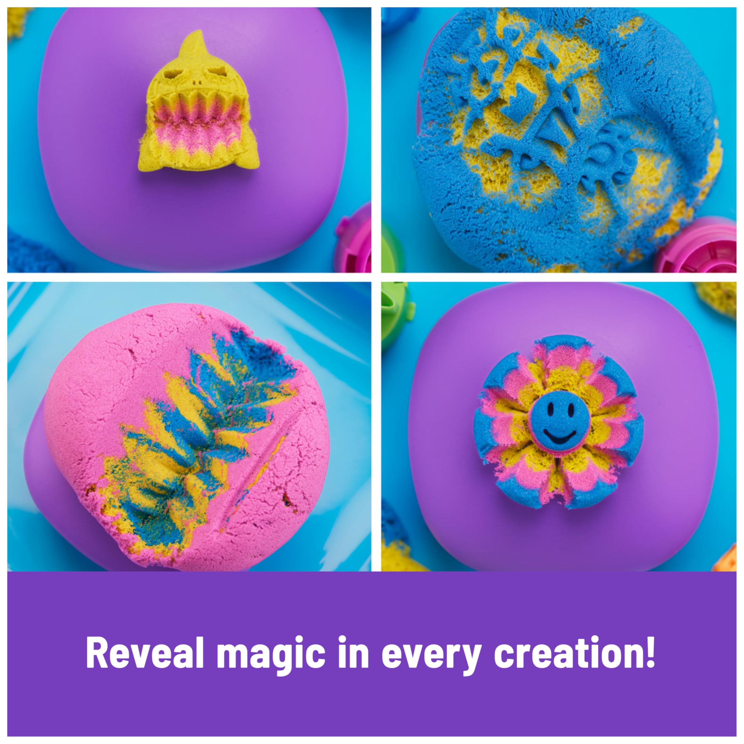 Kinetic Sand SquishMotion Playset with 453g Sand, 5 Tools & Reusable Case | Ages 5+ 5