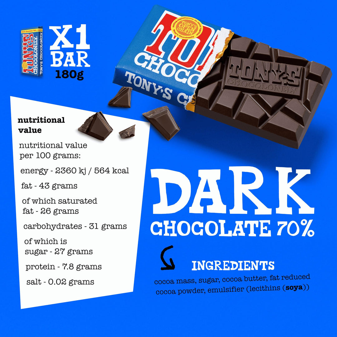Tony's Chocolonely - Rainbowpack Classic Chocolate Variety Pack (6 x 180g)