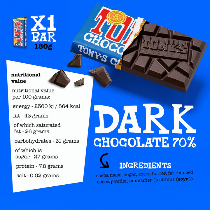 Tony's Chocolonely - Rainbowpack Classic Chocolate Variety Pack (6 x 180g)
