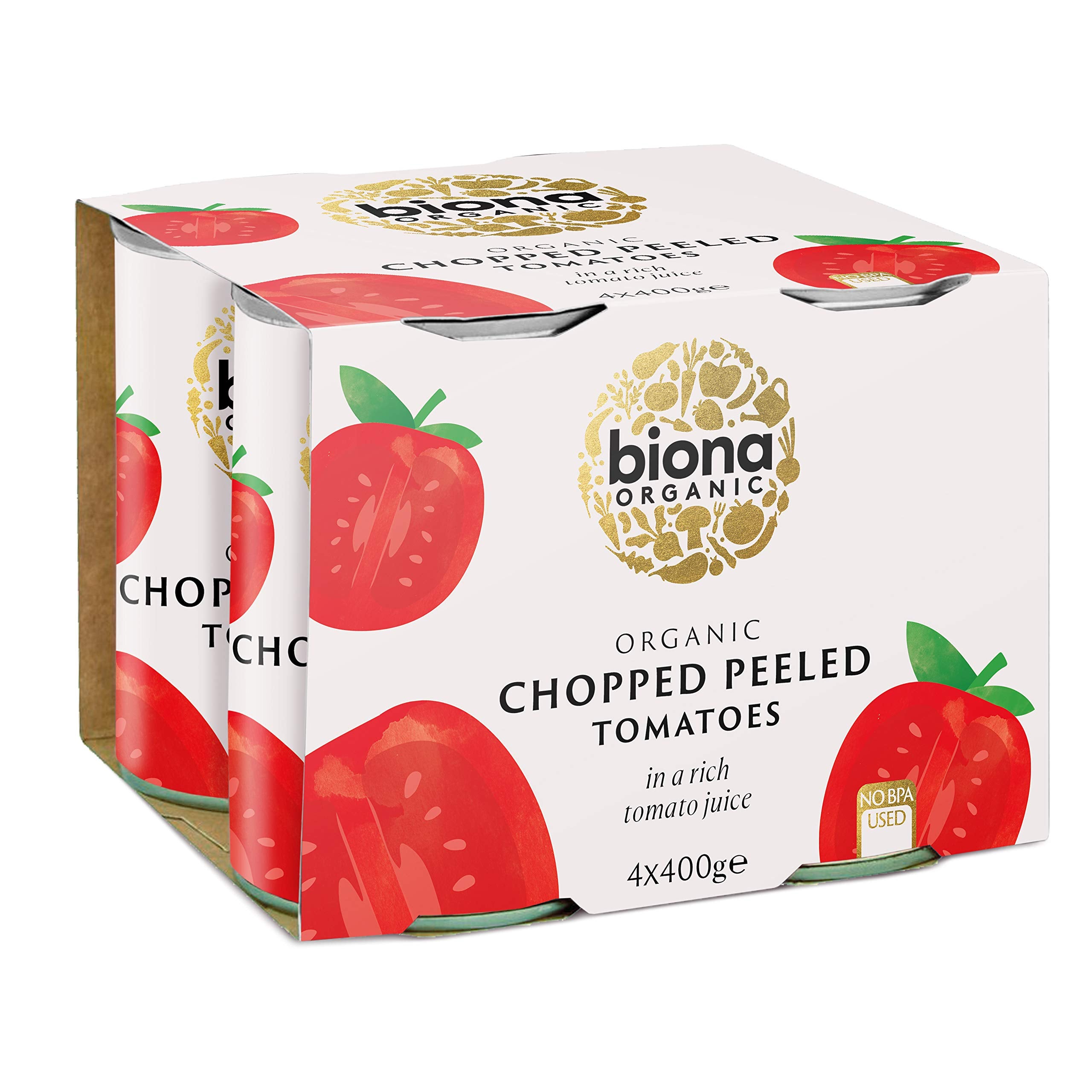 Biona Organic Chopped Tomatoes - 4 x 400g Pack | No Added Salt or Sugar 1