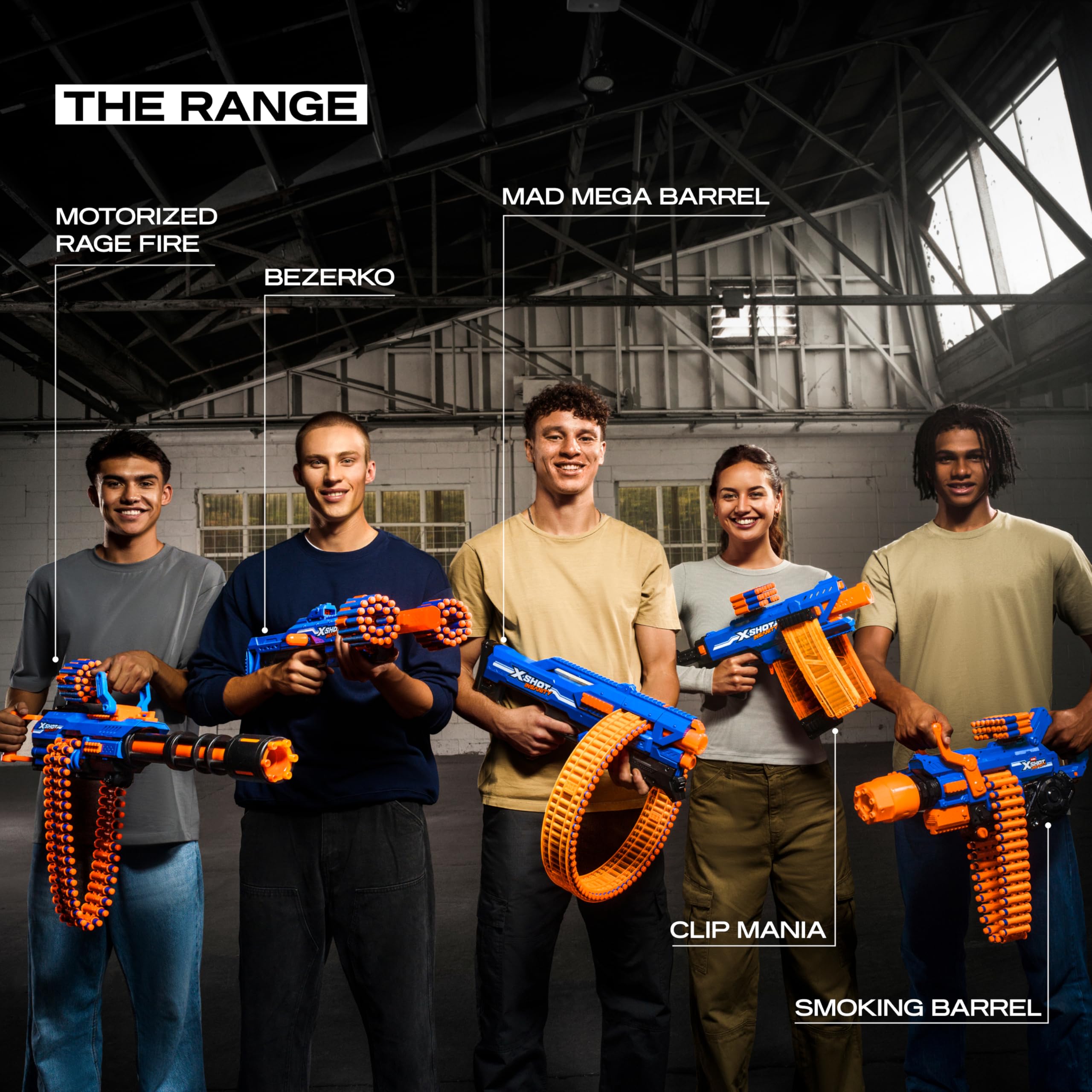 XSHOT Insanity Smoking Barrel Blaster Gun - 72 Air Pocket Darts, 90ft Range, Modular Design 7