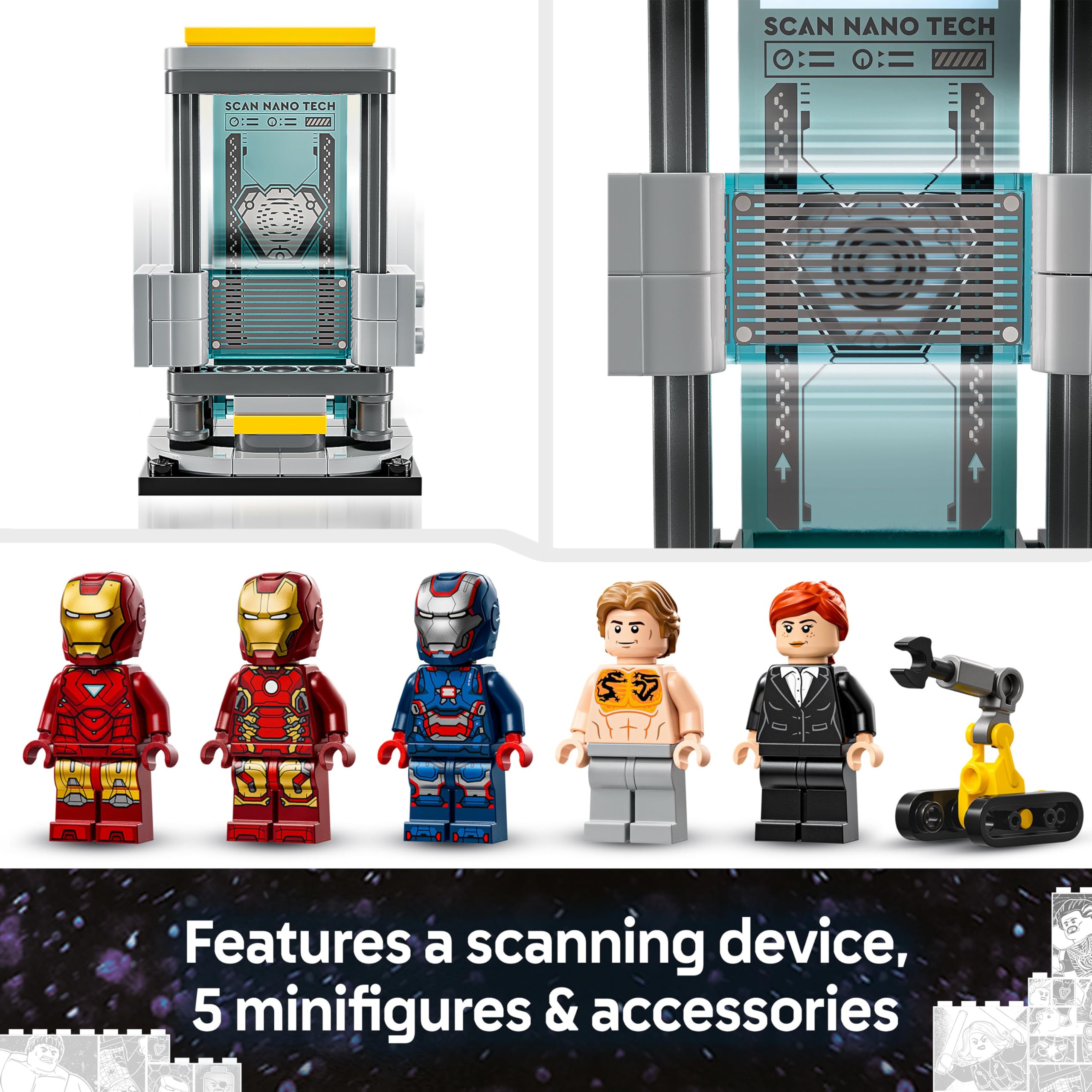 LEGO Marvel Iron Man’s Laboratory: Hall of Armour Building Set 76315 | Ages 8+ 5