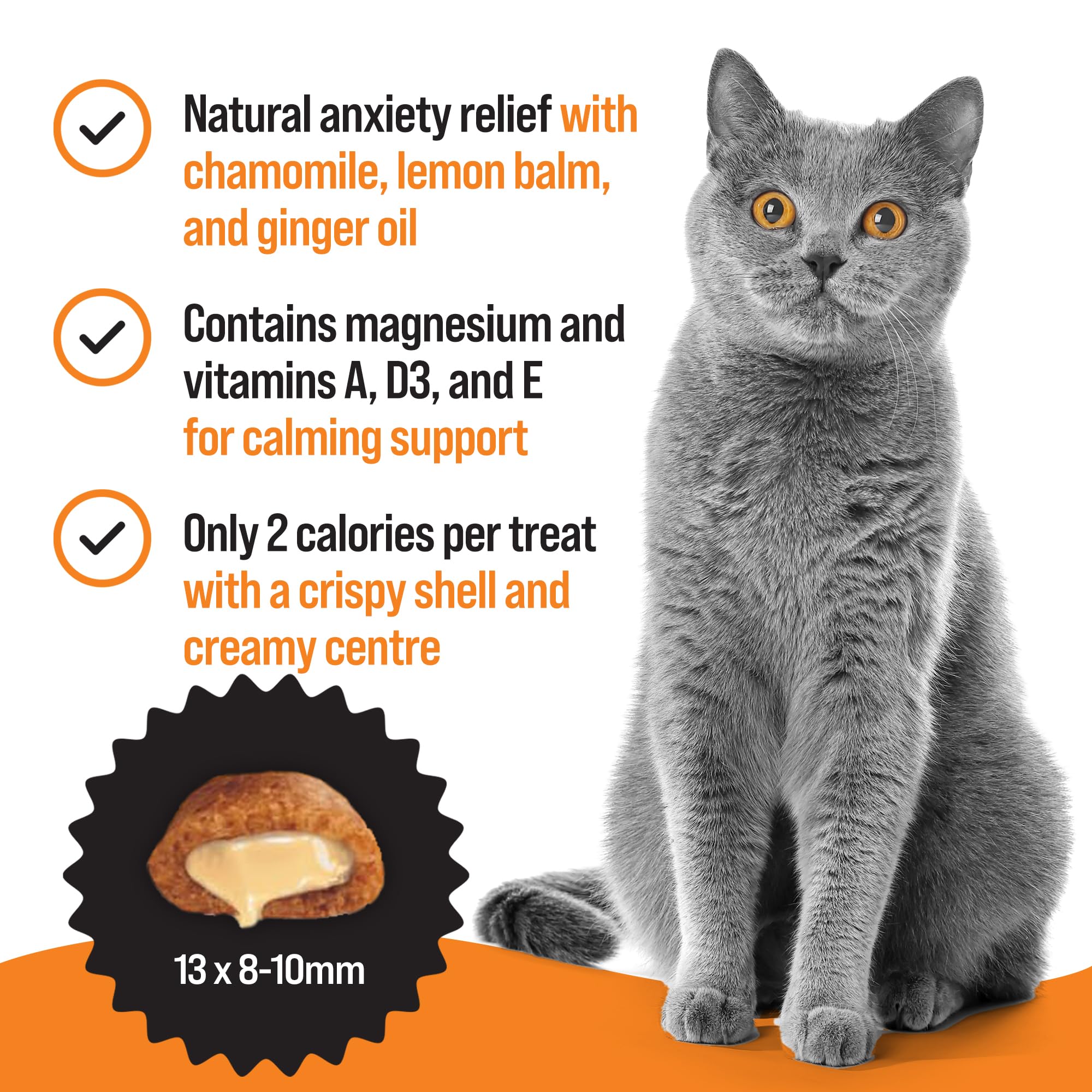 VETIQ Healthy Bites Serene Calming Cat Treats - 4x65g Pack | Natural Ingredients | Promotes Relaxation 3