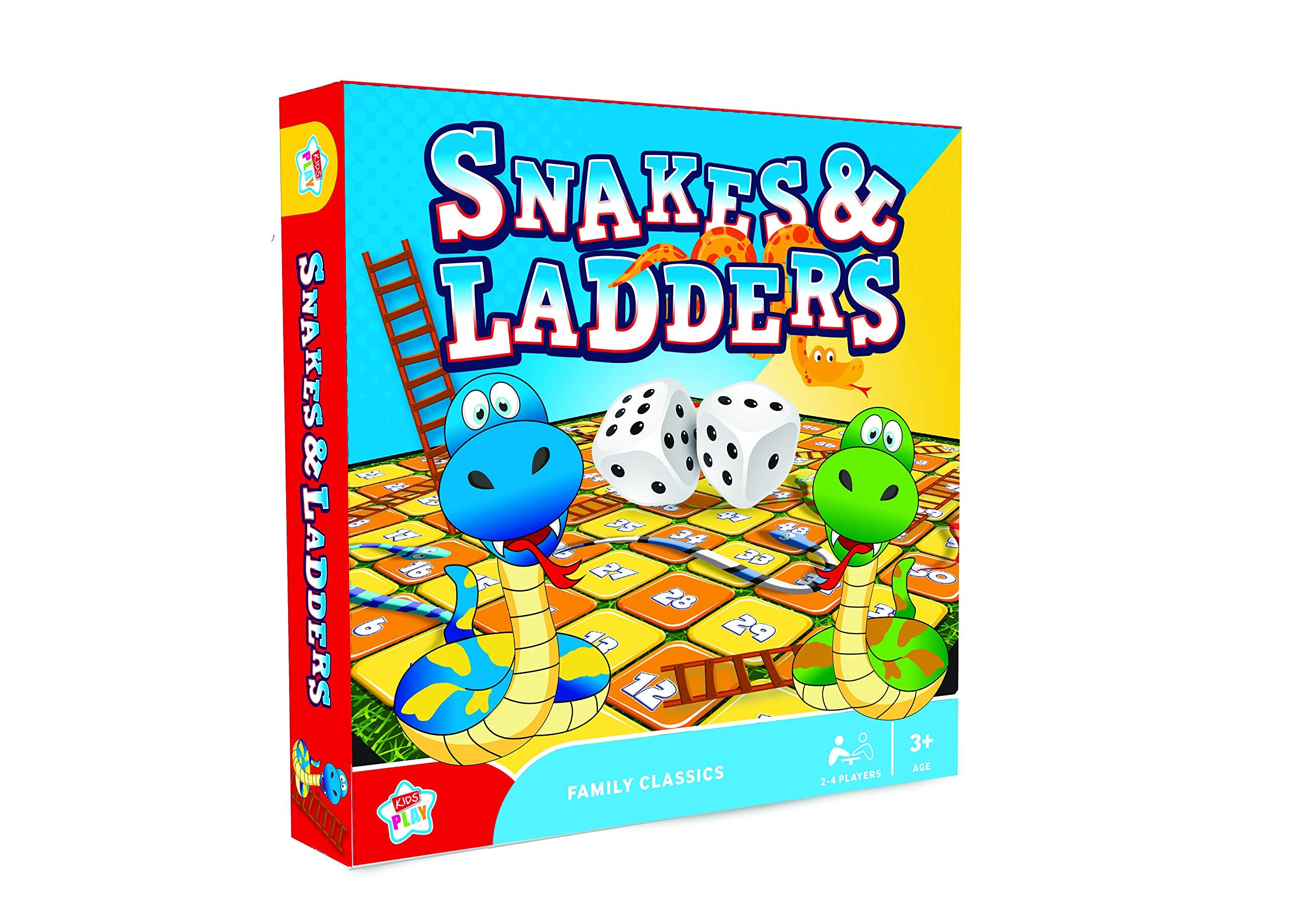 Kids Play Snake & Ladders Board Game - Family Edition | 2-6 Players | Ages 3+ 1