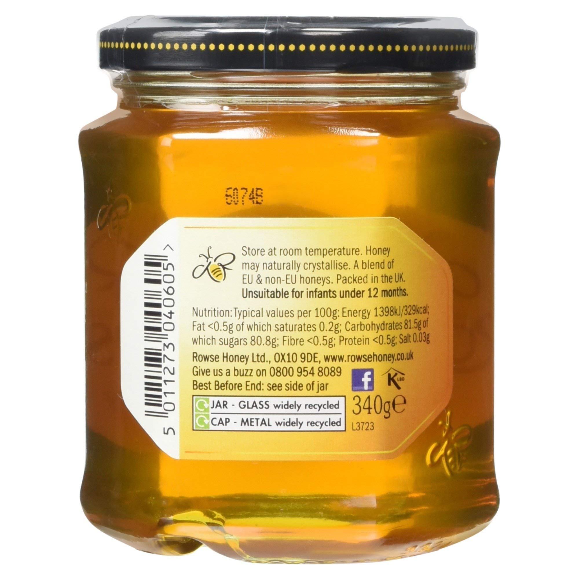 Rowse Clear Honey - 340g | Pure & Natural | Kosher 2