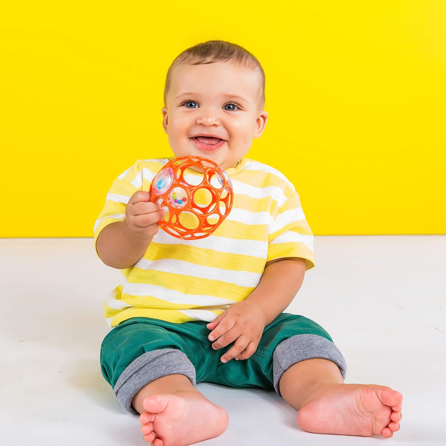 Bright Starts Oball Easy-Grasp Rattle - BPA-Free Infant Toy for Newborns 10